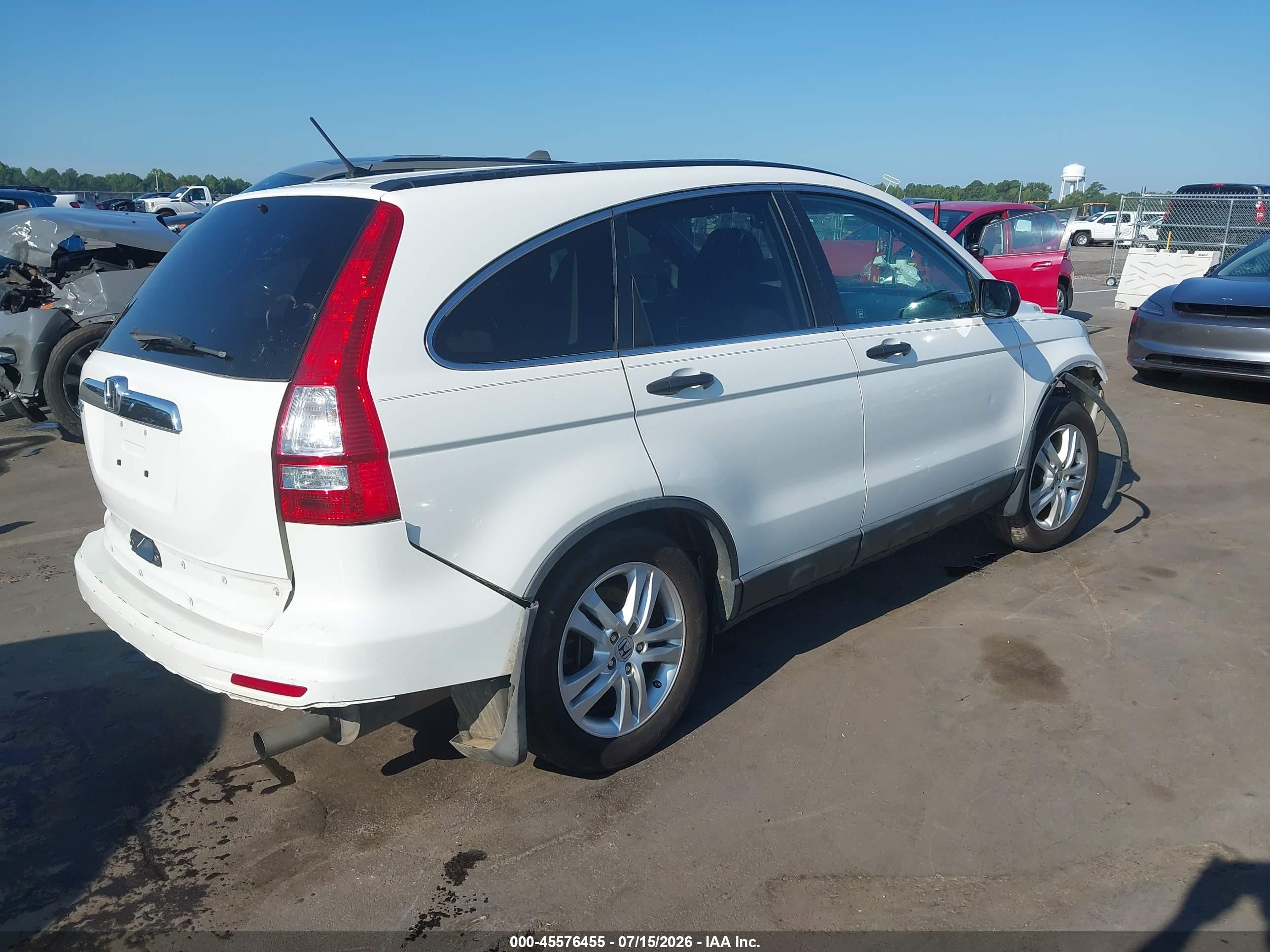2010 Honda Cr-v Ex White vin: 5J6RE3H55AL012116