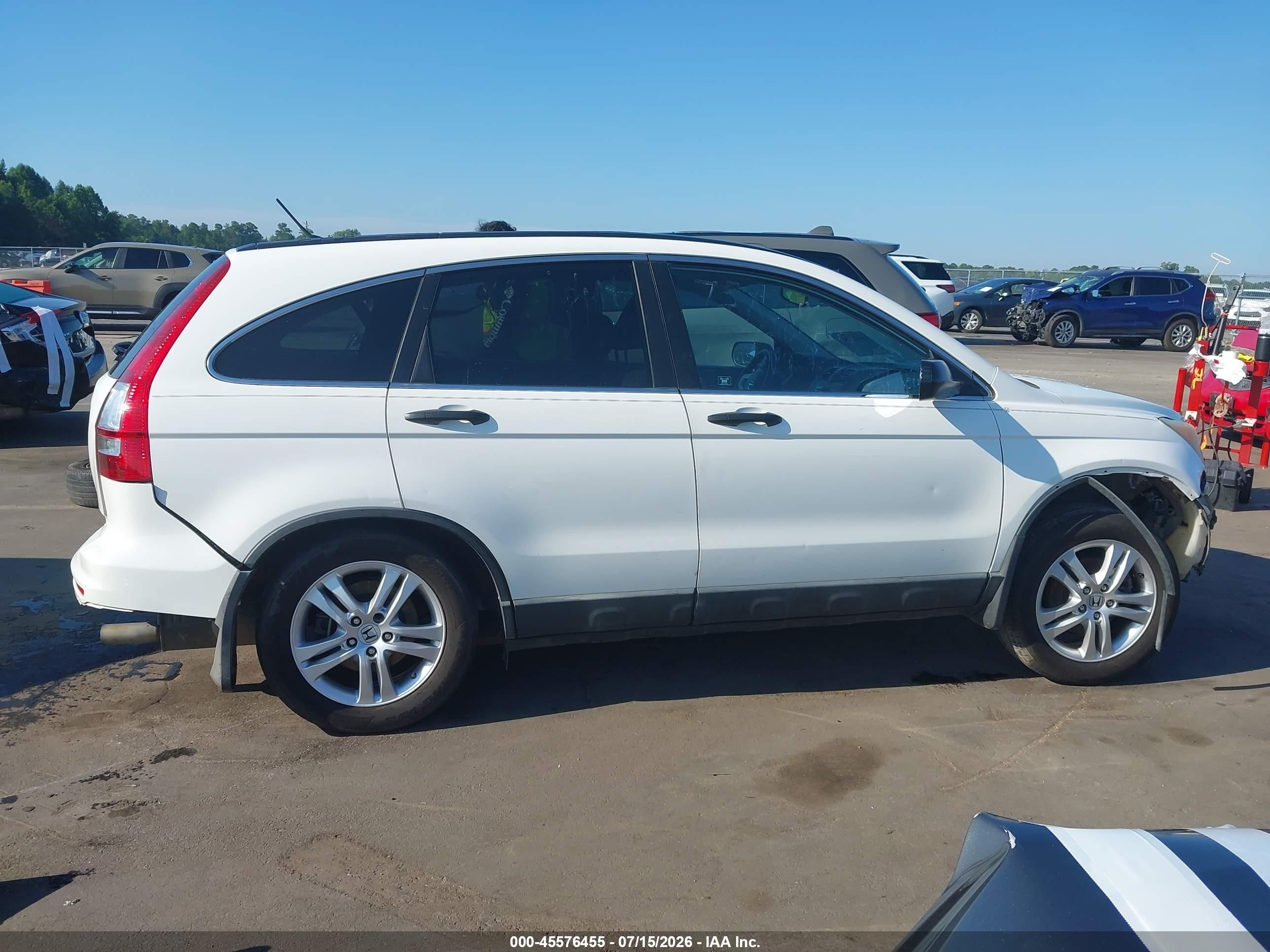 2010 Honda Cr-v Ex White vin: 5J6RE3H55AL012116