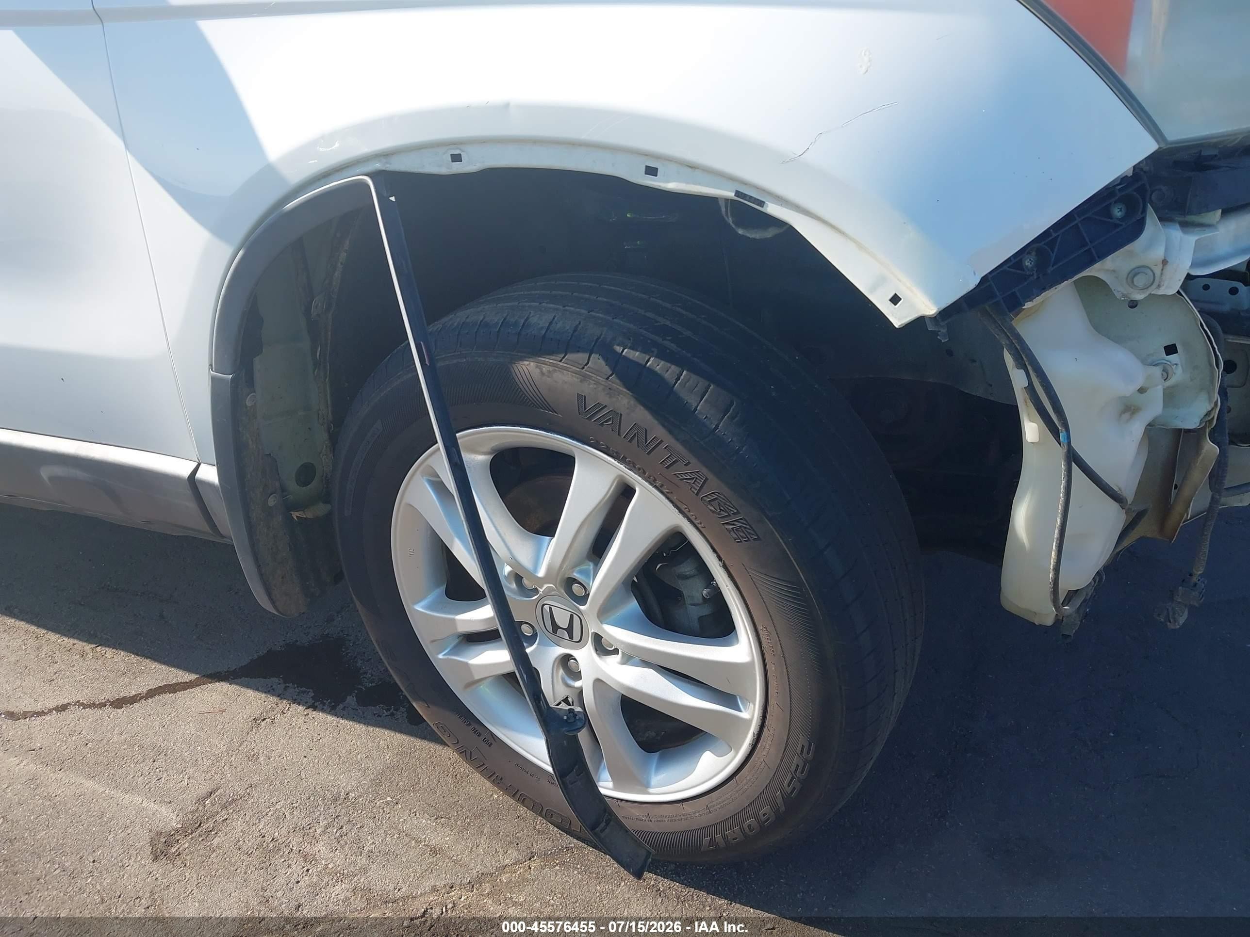 2010 Honda Cr-v Ex White vin: 5J6RE3H55AL012116