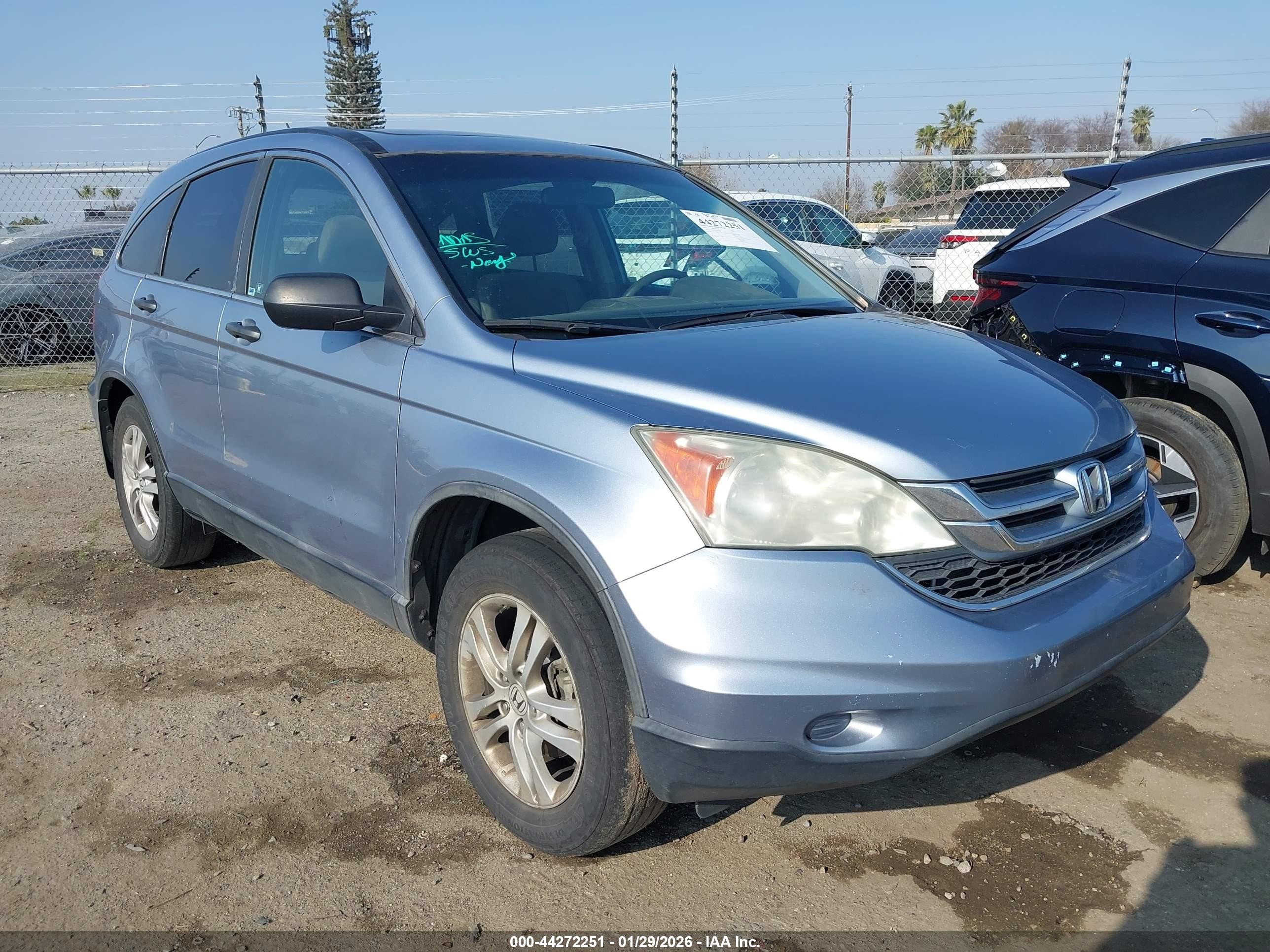 2010 Honda Cr-v Ex Light Blue vin: 5J6RE3H55AL030289