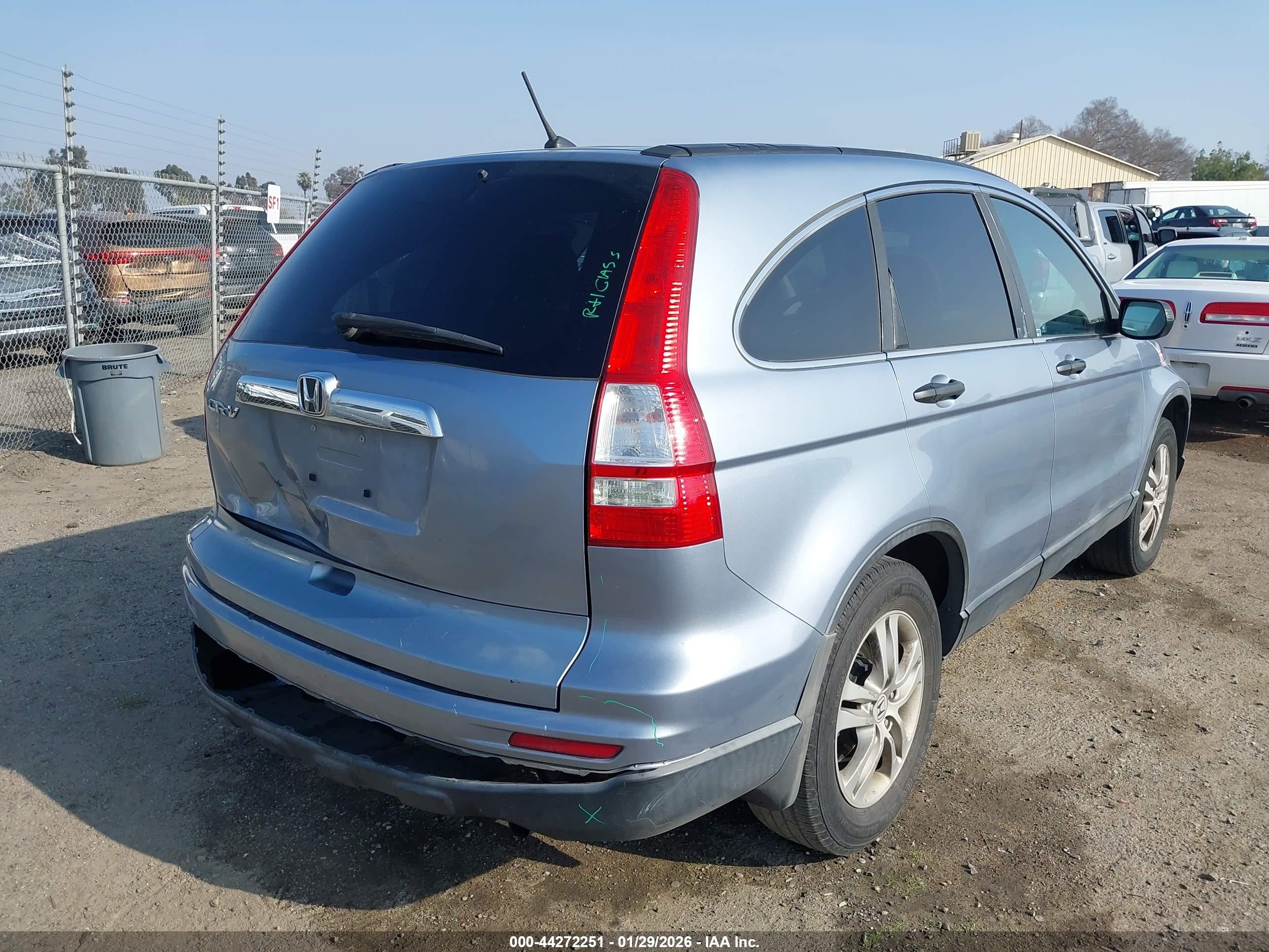 2010 Honda Cr-v Ex Light Blue vin: 5J6RE3H55AL030289