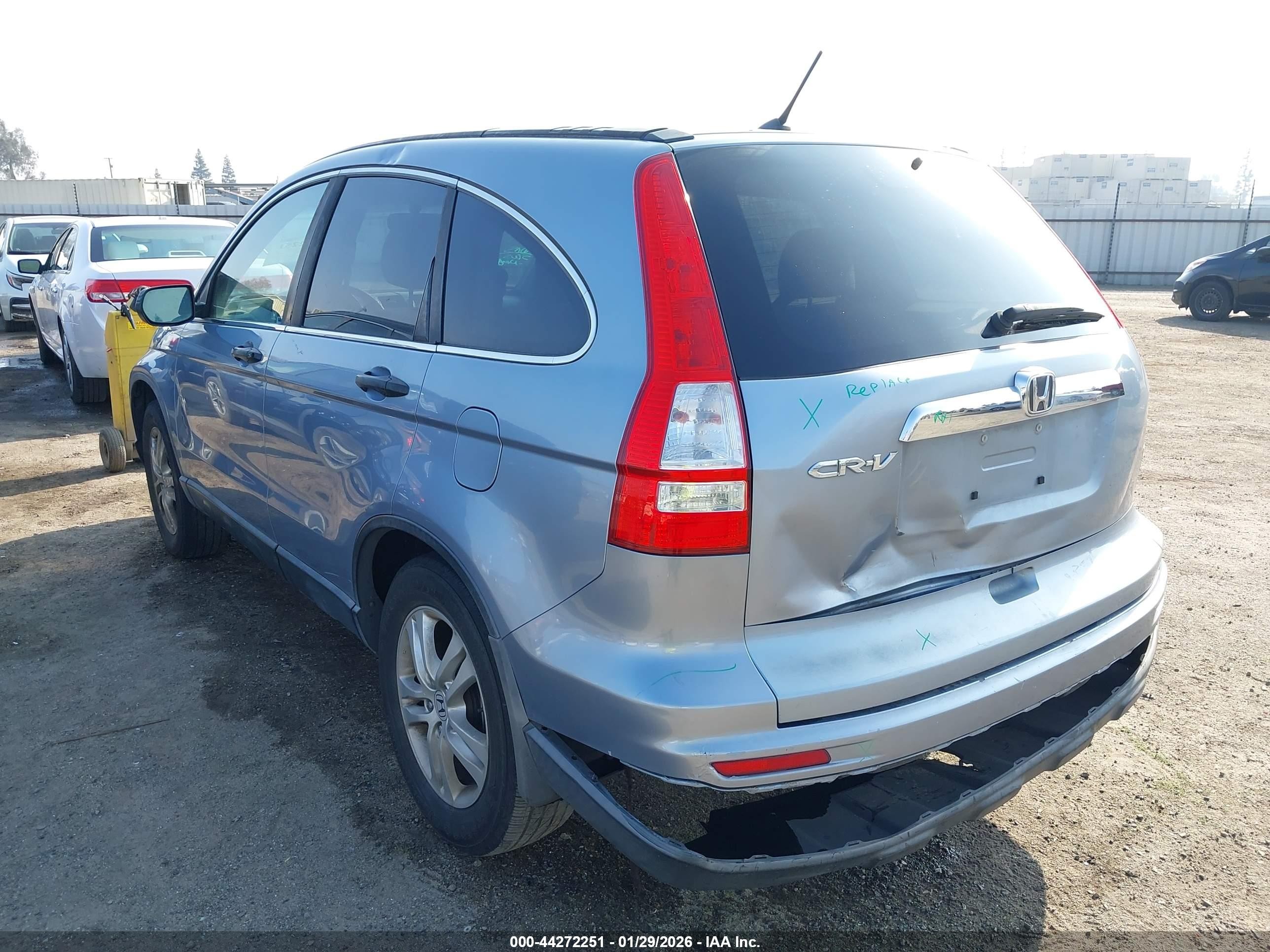 2010 Honda Cr-v Ex Light Blue vin: 5J6RE3H55AL030289