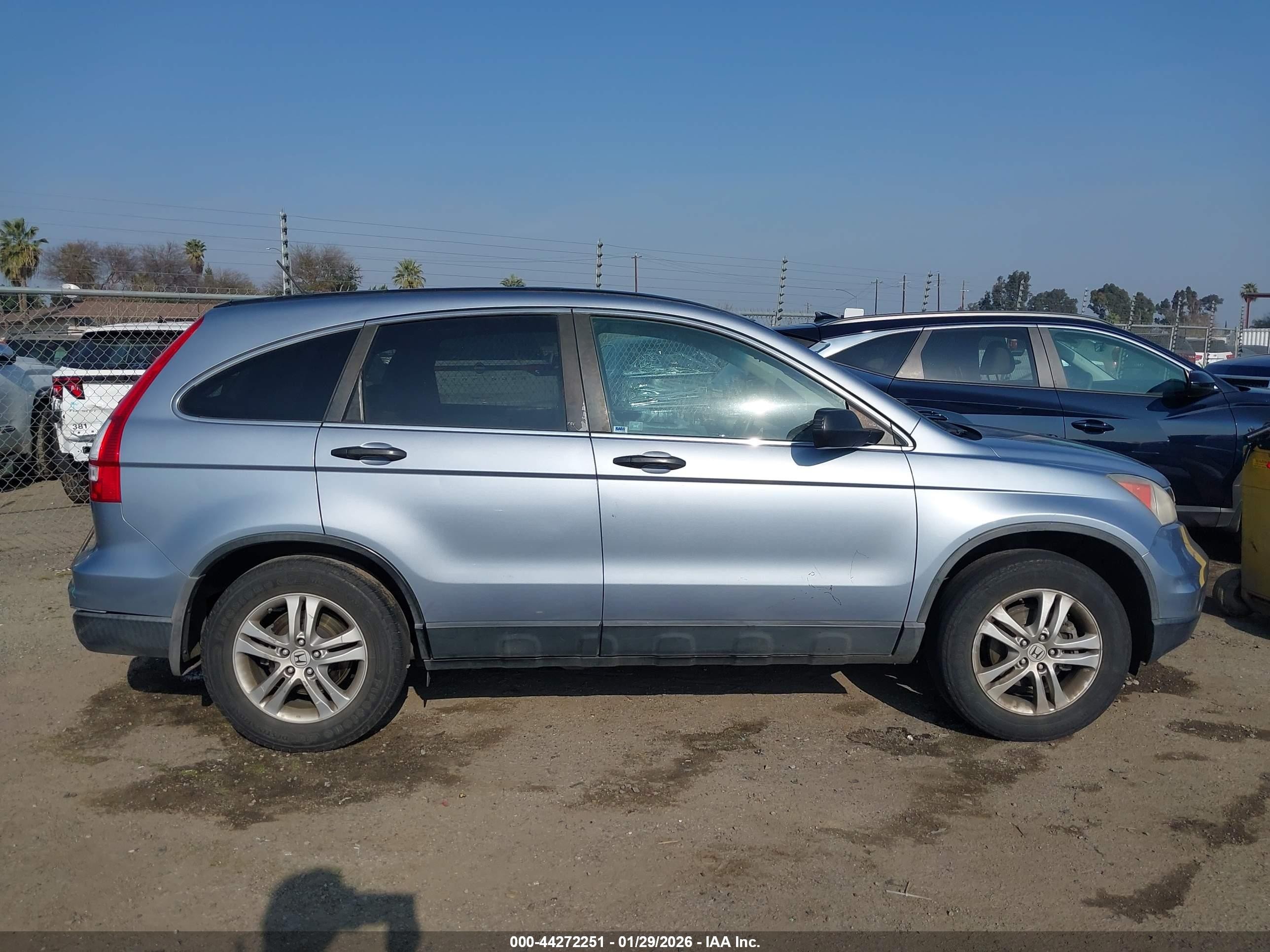 2010 Honda Cr-v Ex Light Blue vin: 5J6RE3H55AL030289