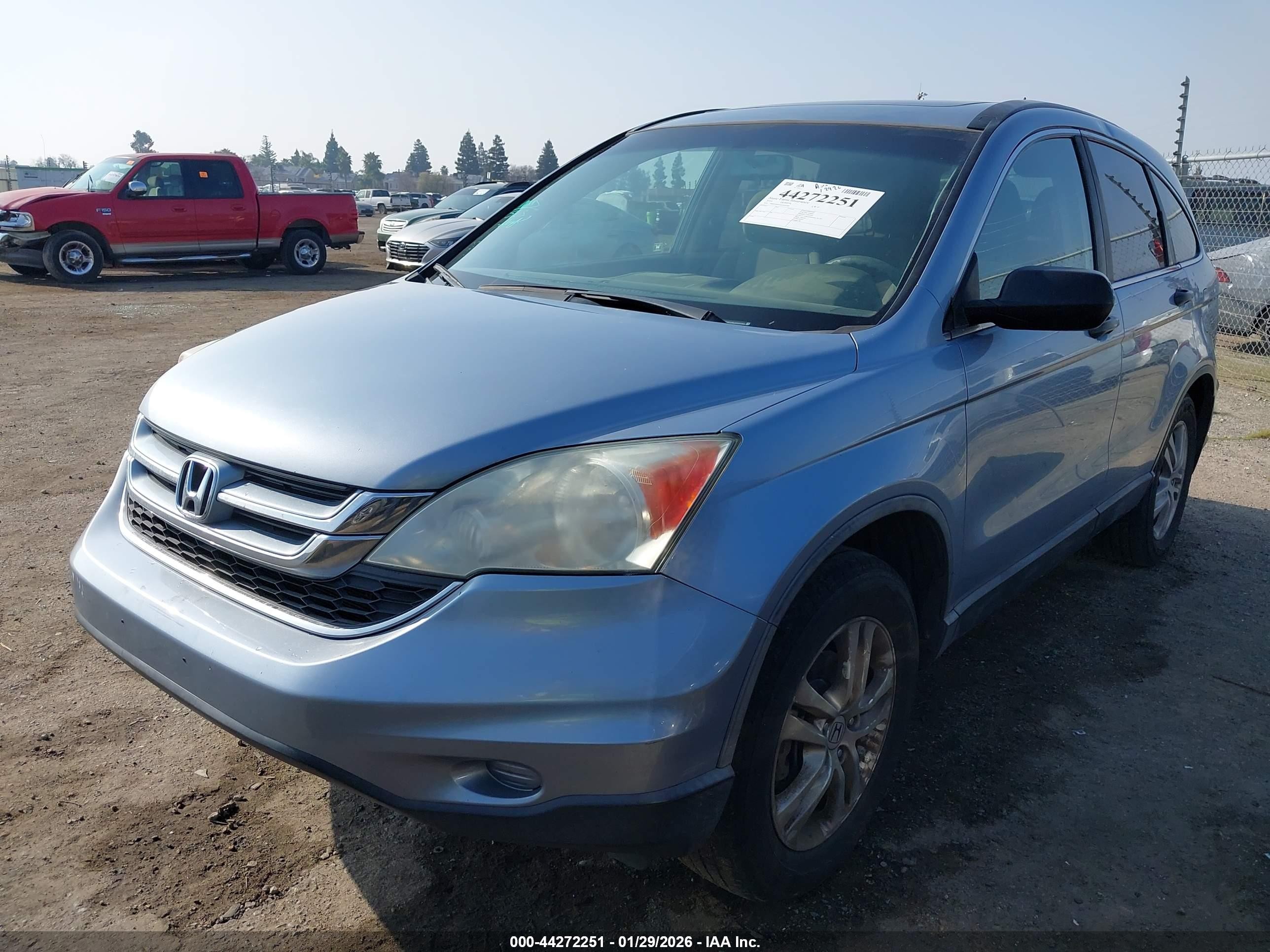 2010 Honda Cr-v Ex Light Blue vin: 5J6RE3H55AL030289