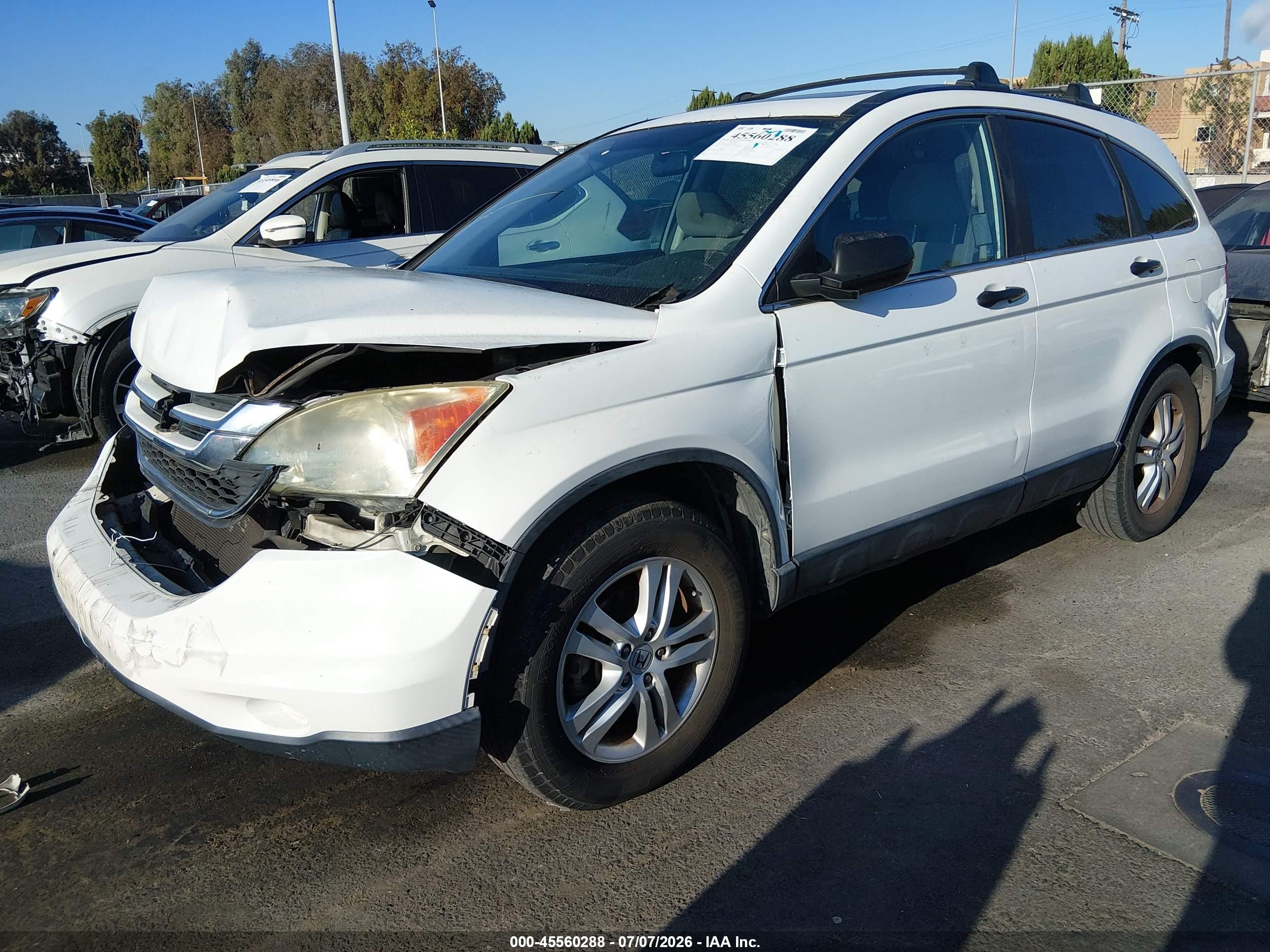2010 Honda Cr-v Ex Белый vin: 5J6RE3H55AL037002