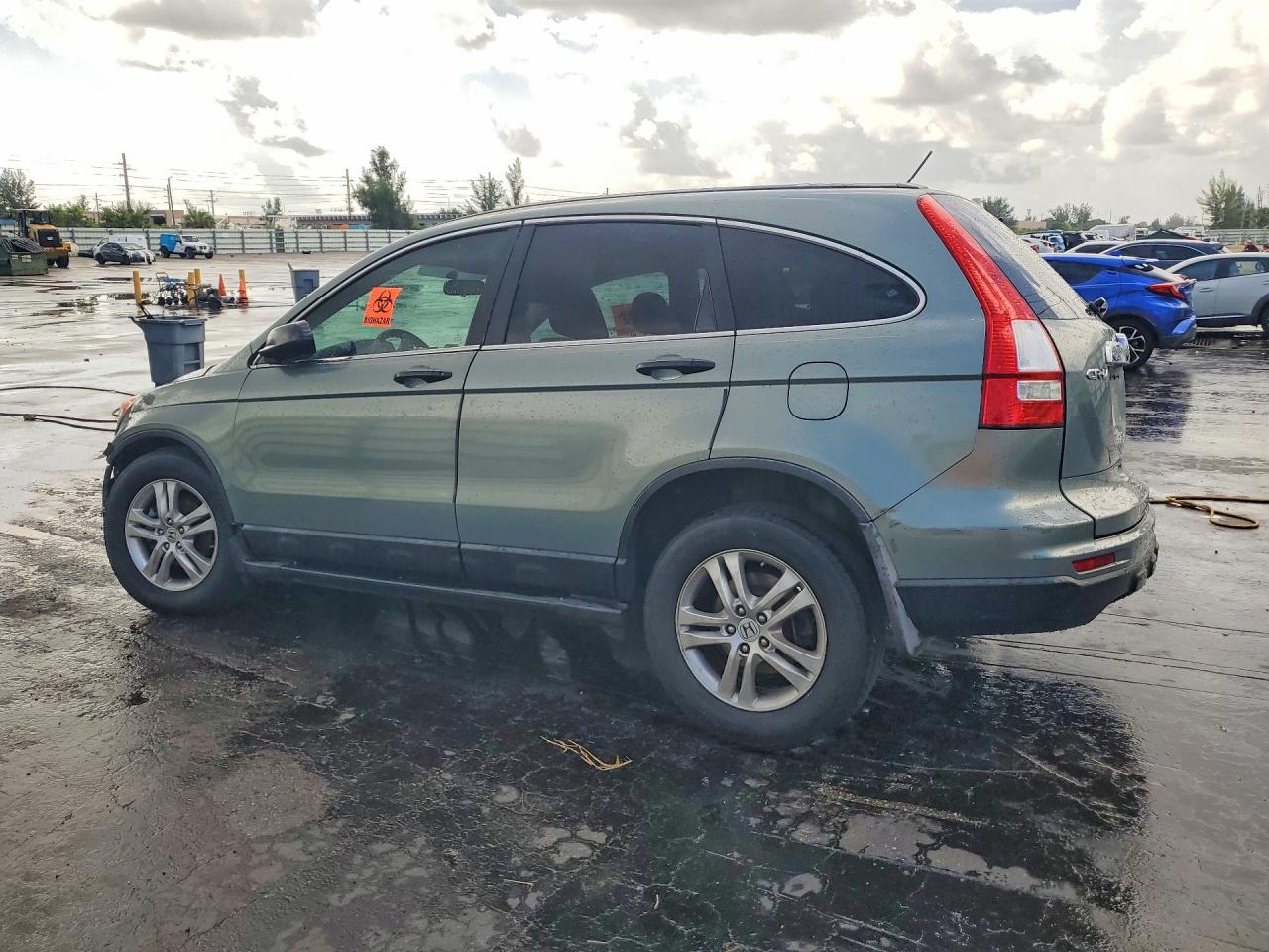 2010 Honda Cr-v Ex Green vin: 5J6RE3H56AL021701