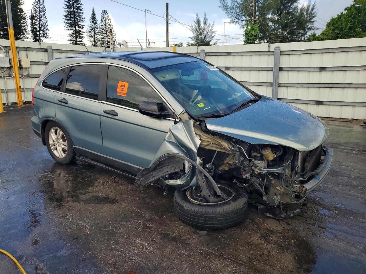2010 Honda Cr-v Ex Green vin: 5J6RE3H56AL021701