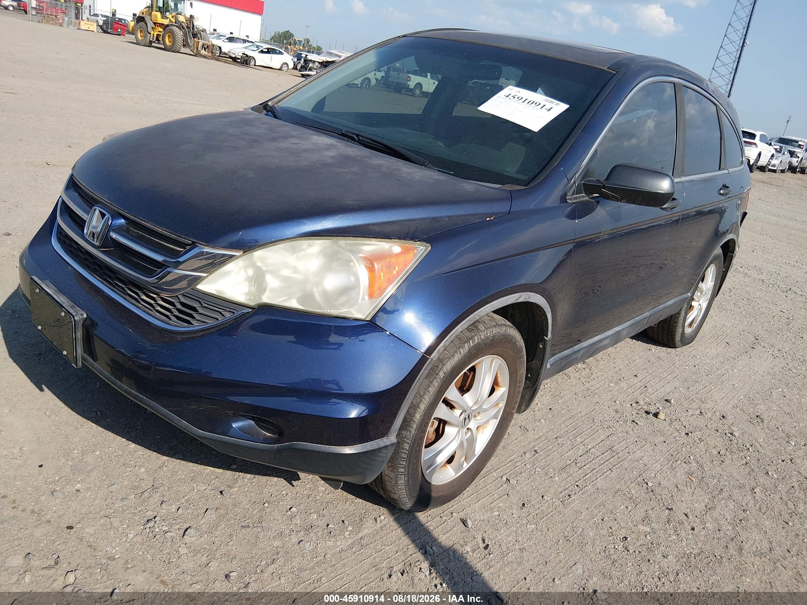 2011 Honda Cr-v Ex Blue vin: 5J6RE3H56BL054585