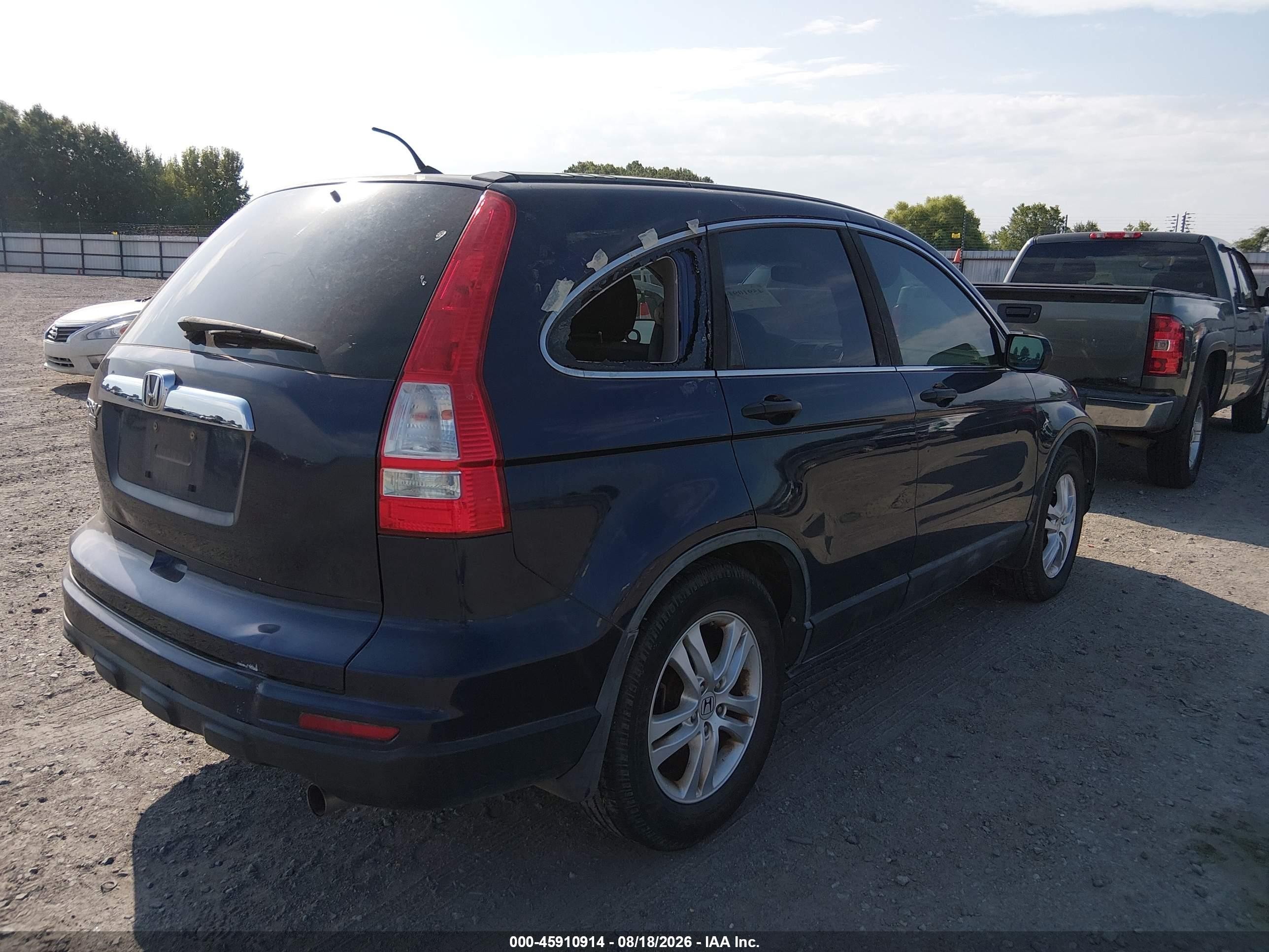 2011 Honda Cr-v Ex Blue vin: 5J6RE3H56BL054585