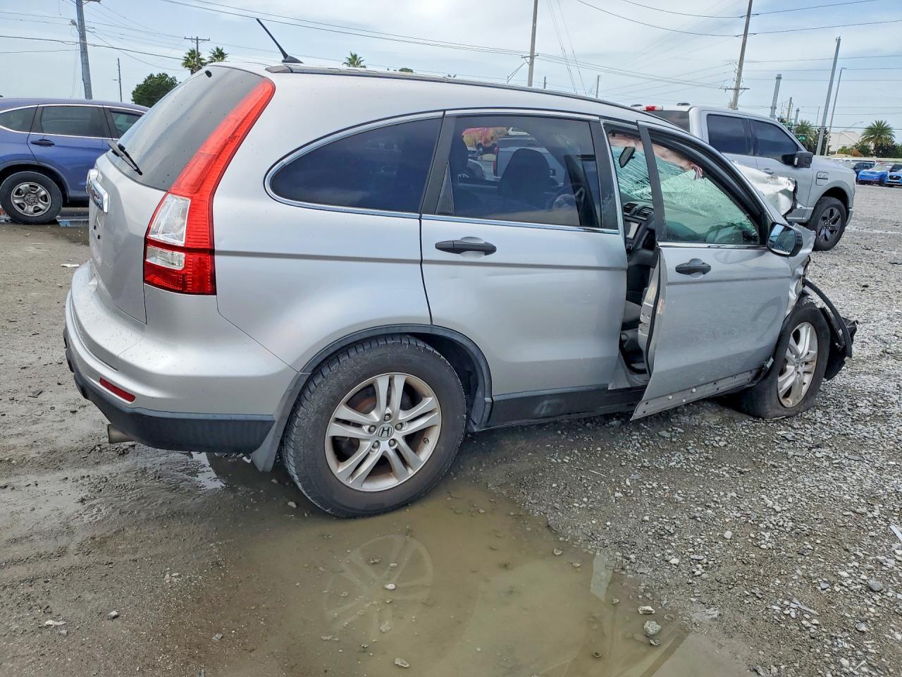2011 Honda Cr-v Ex Silver vin: 5J6RE3H57BL036614