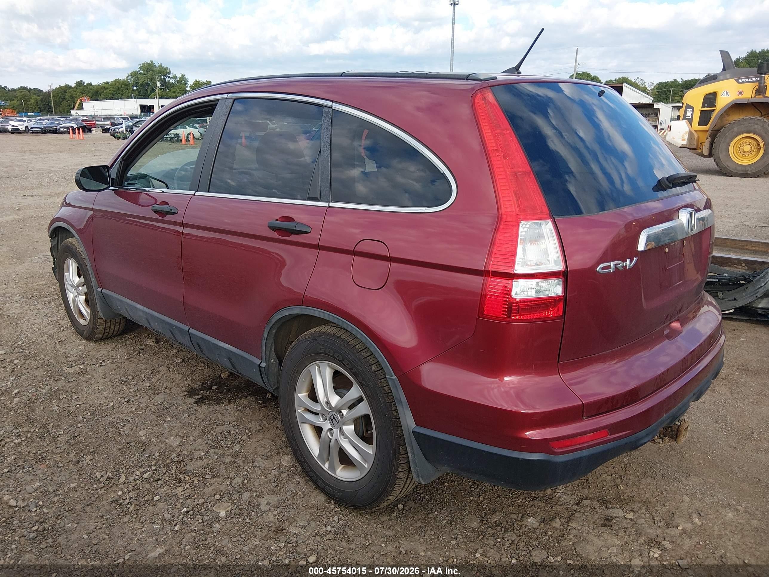 2010 Honda Cr-v Ex Темно-бордовый vin: 5J6RE3H58AL010618