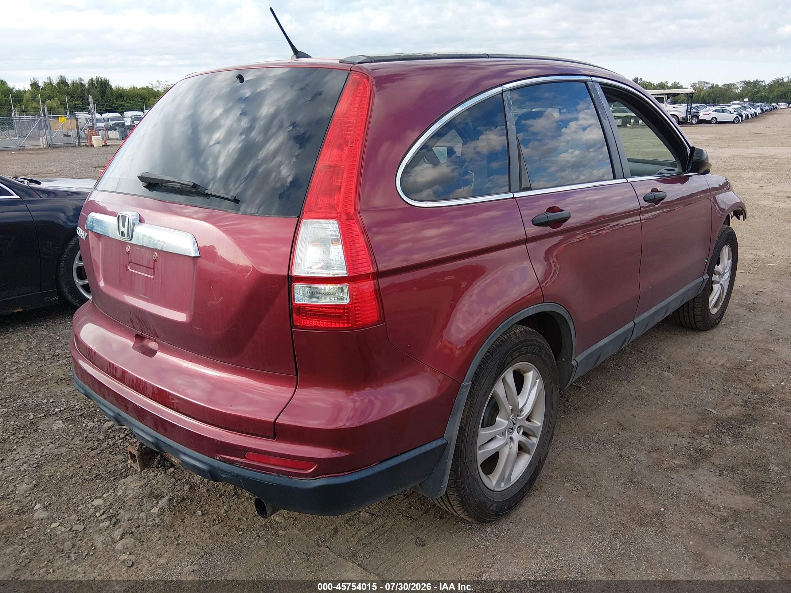 2010 Honda Cr-v Ex Темно-бордовый vin: 5J6RE3H58AL010618