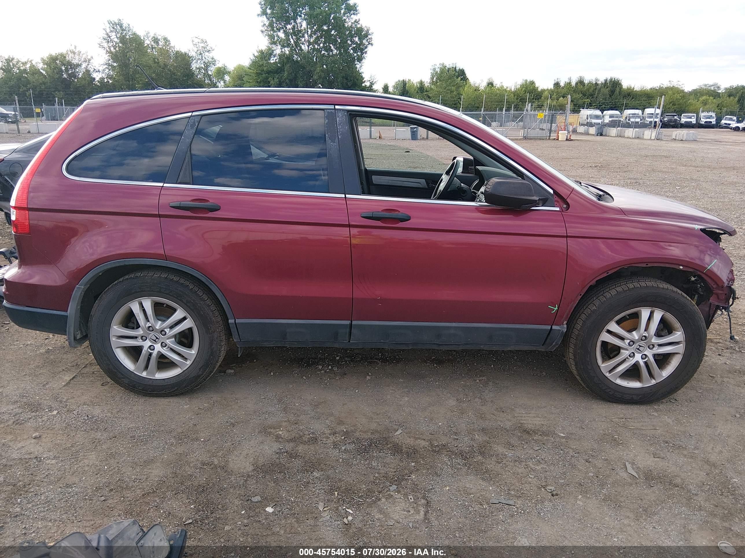 2010 Honda Cr-v Ex Темно-бордовый vin: 5J6RE3H58AL010618
