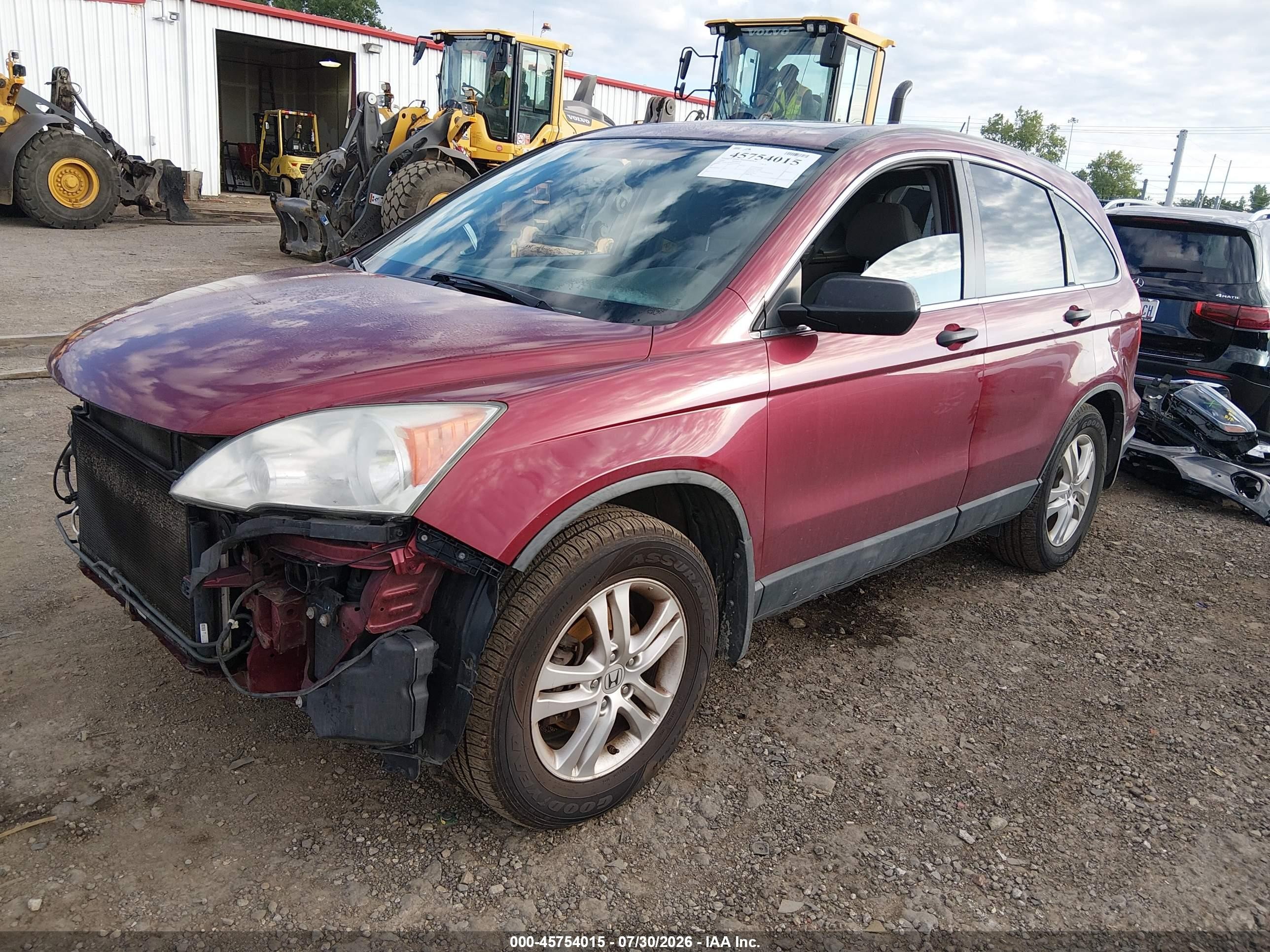 2010 Honda Cr-v Ex Темно-бордовый vin: 5J6RE3H58AL010618