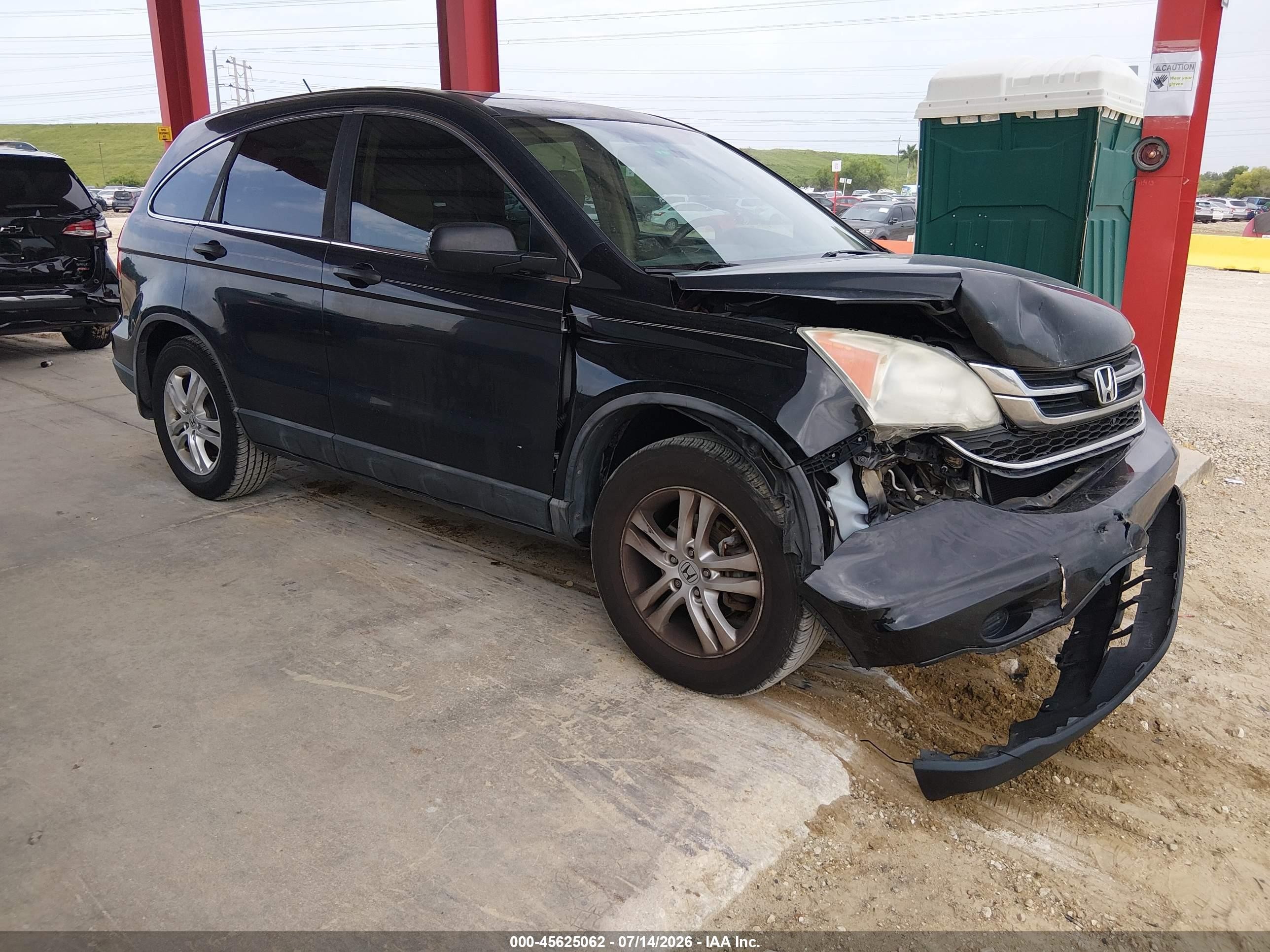 2010 Honda Cr-v Ex Black vin: 5J6RE3H58AL049323