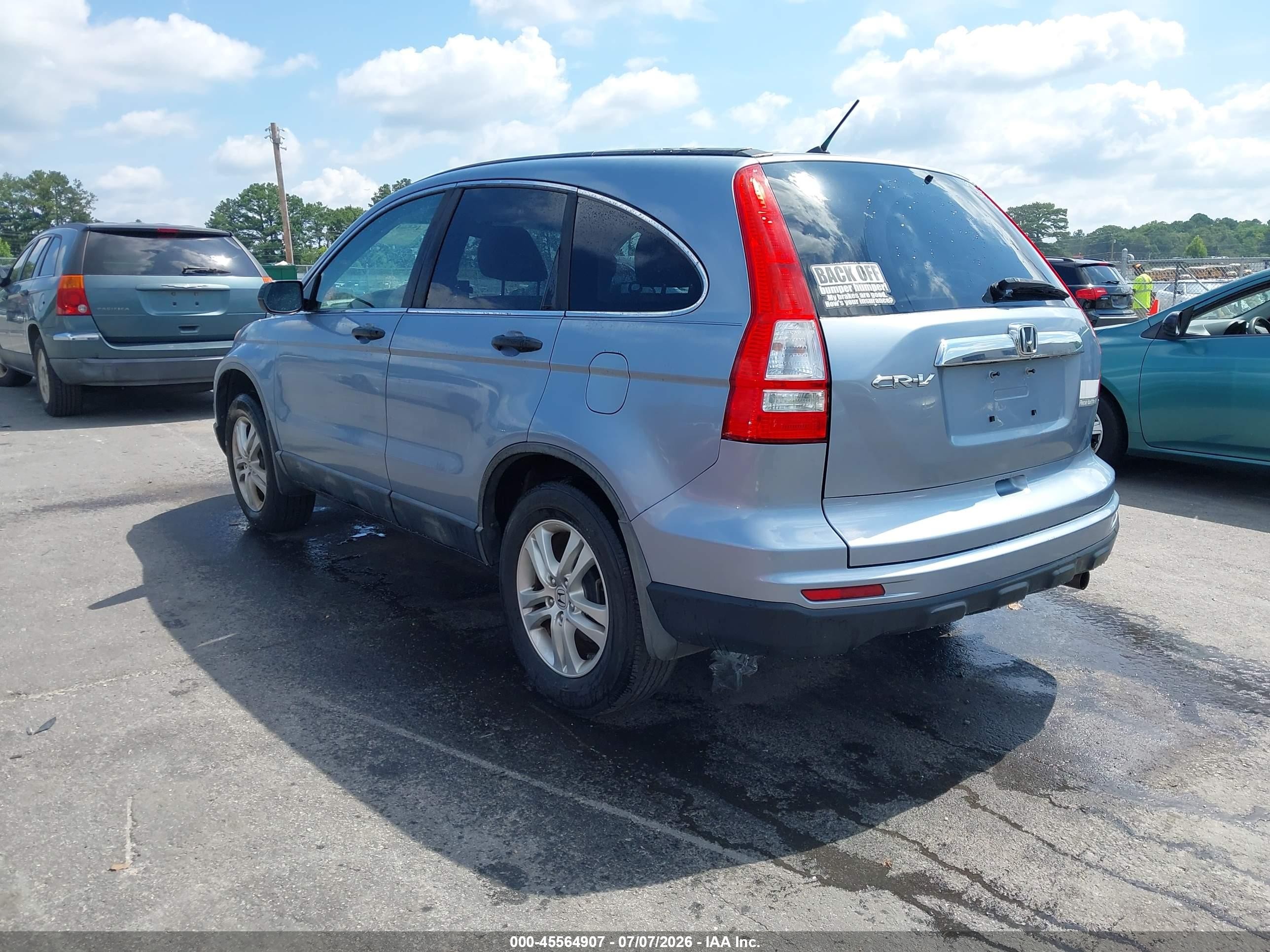 2011 Honda Cr-v Ex Light Blue vin: 5J6RE3H58BL008109
