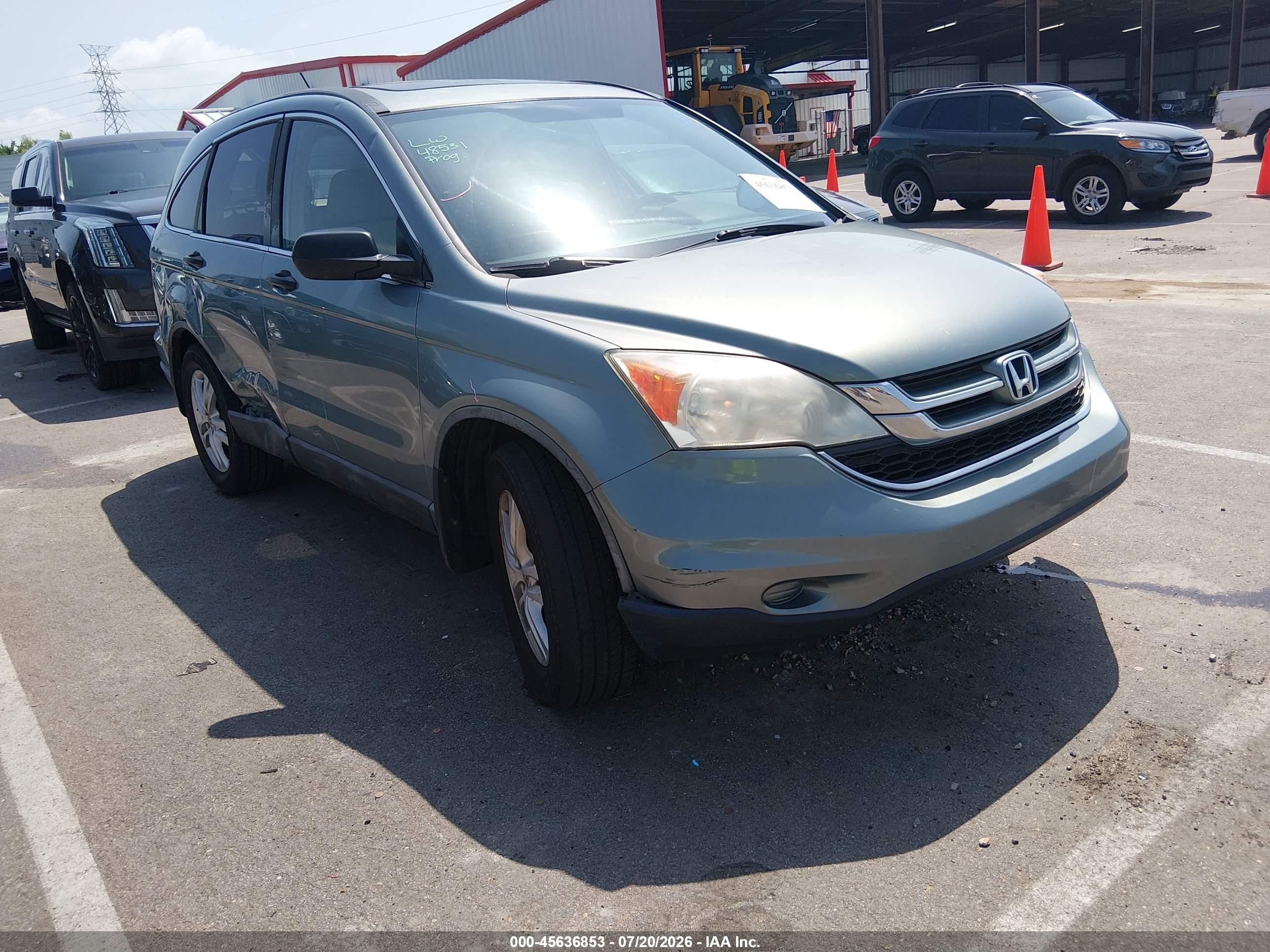 2010 Honda Cr-v Ex Light Blue vin: 5J6RE3H59AL010577