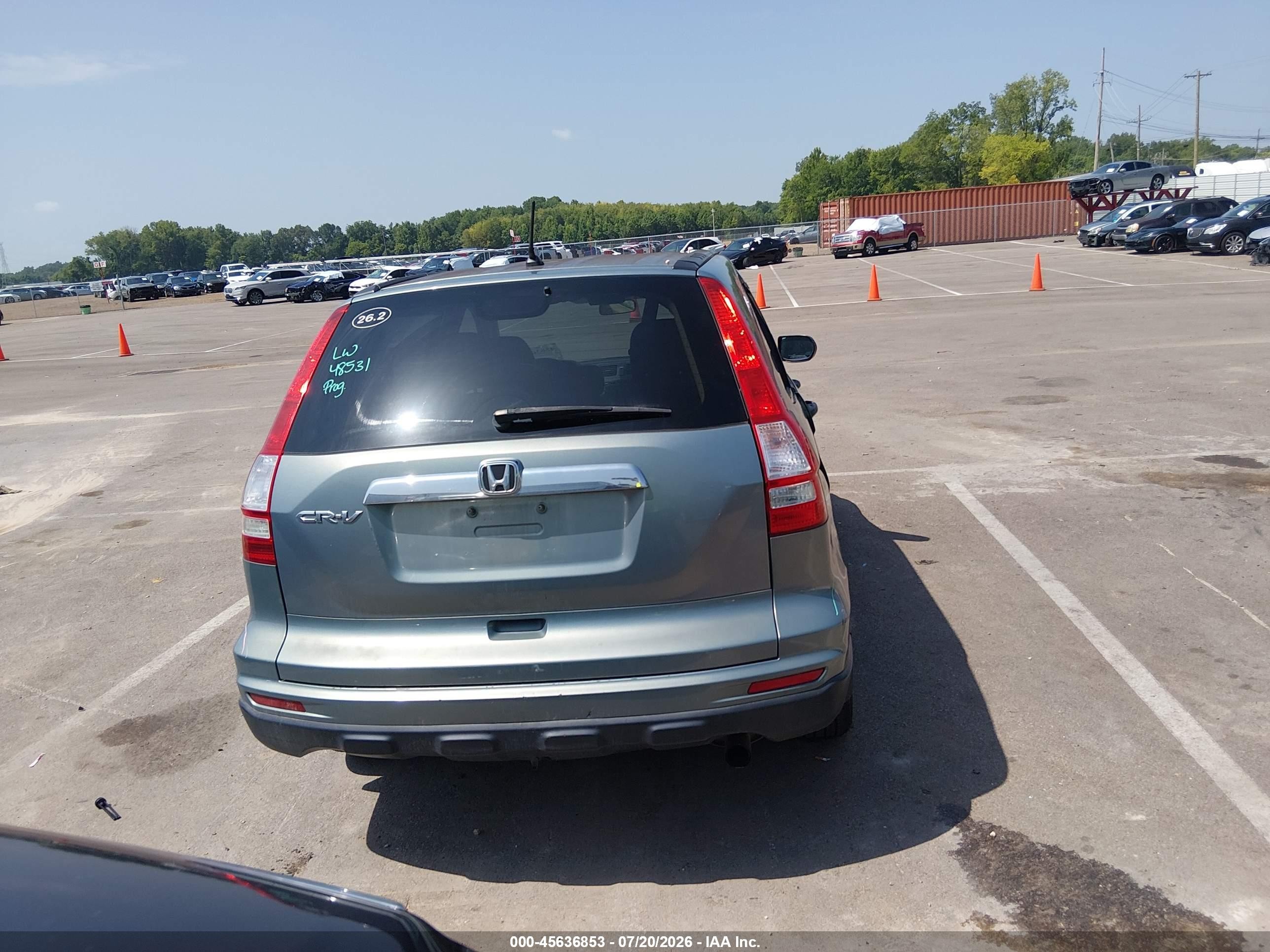 2010 Honda Cr-v Ex Light Blue vin: 5J6RE3H59AL010577