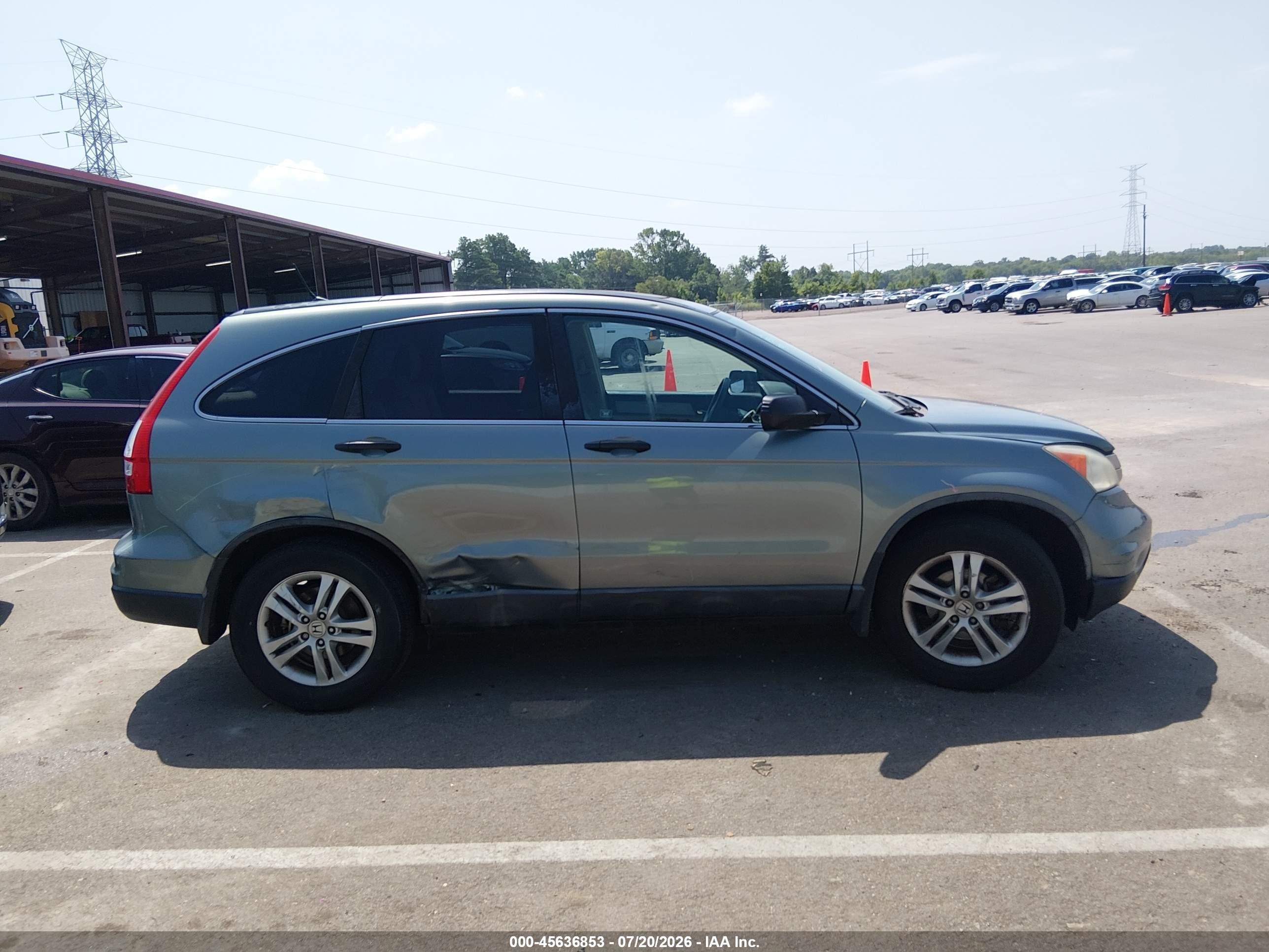 2010 Honda Cr-v Ex Light Blue vin: 5J6RE3H59AL010577