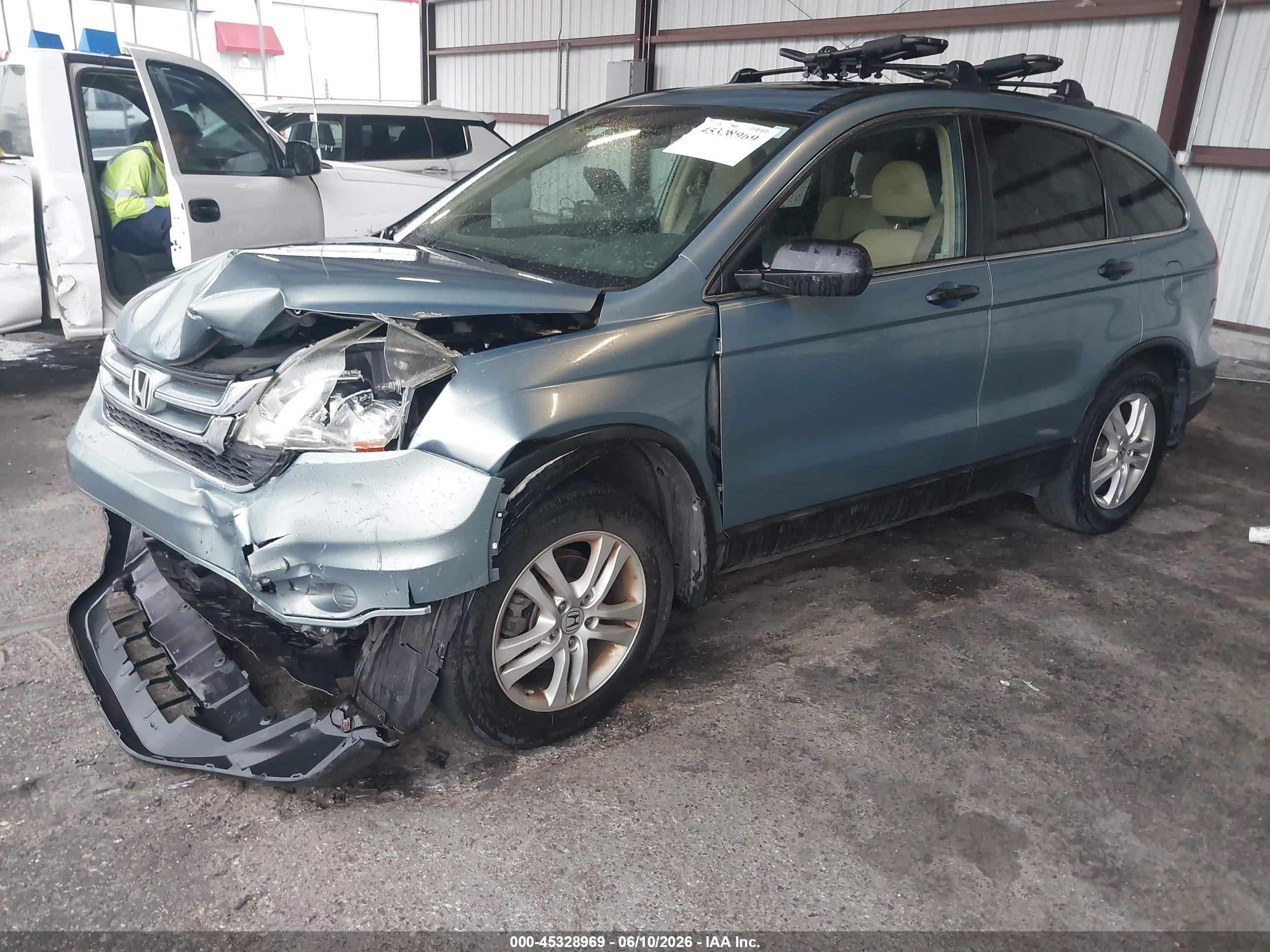 2011 Honda Cr-v Ex Light Blue vin: 5J6RE3H5XBL057344
