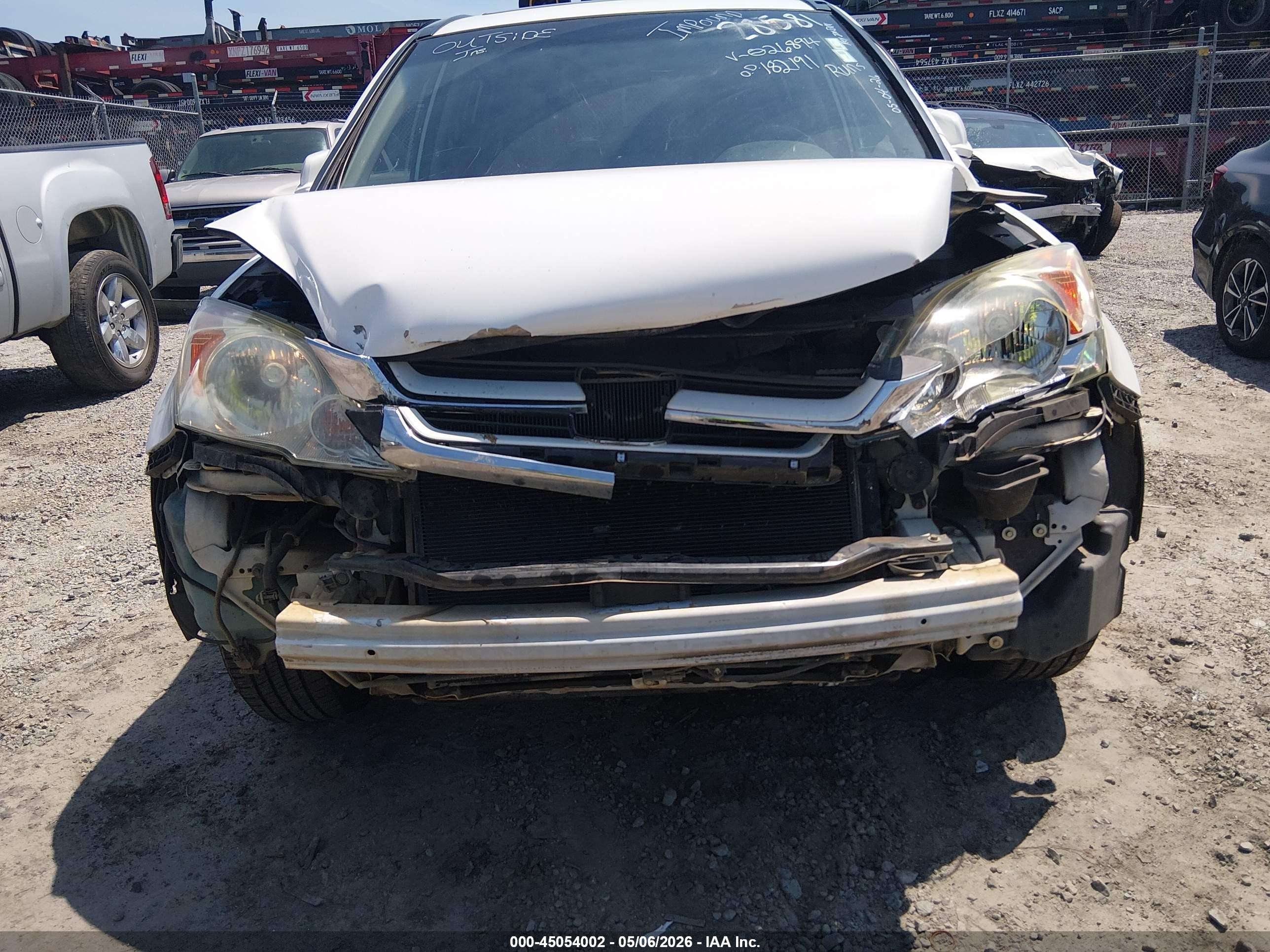 2010 Honda Cr-v Ex-l White vin: 5J6RE3H70AL026894
