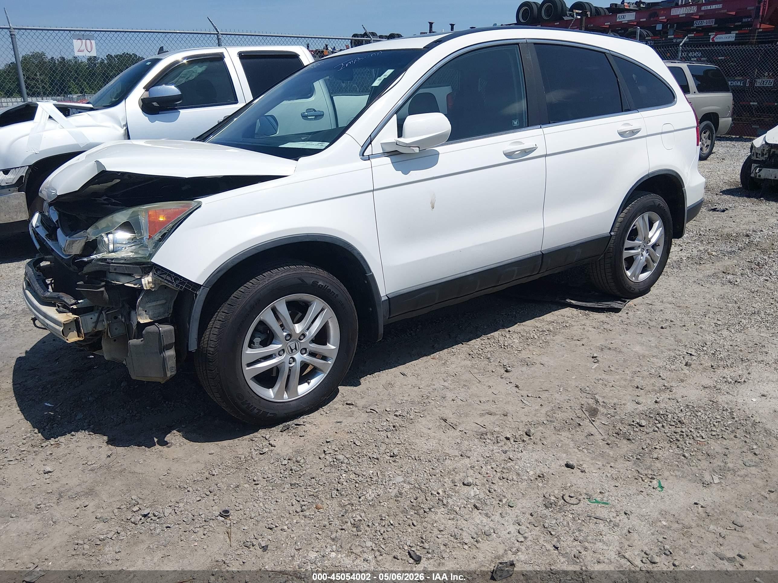 2010 Honda Cr-v Ex-l White vin: 5J6RE3H70AL026894