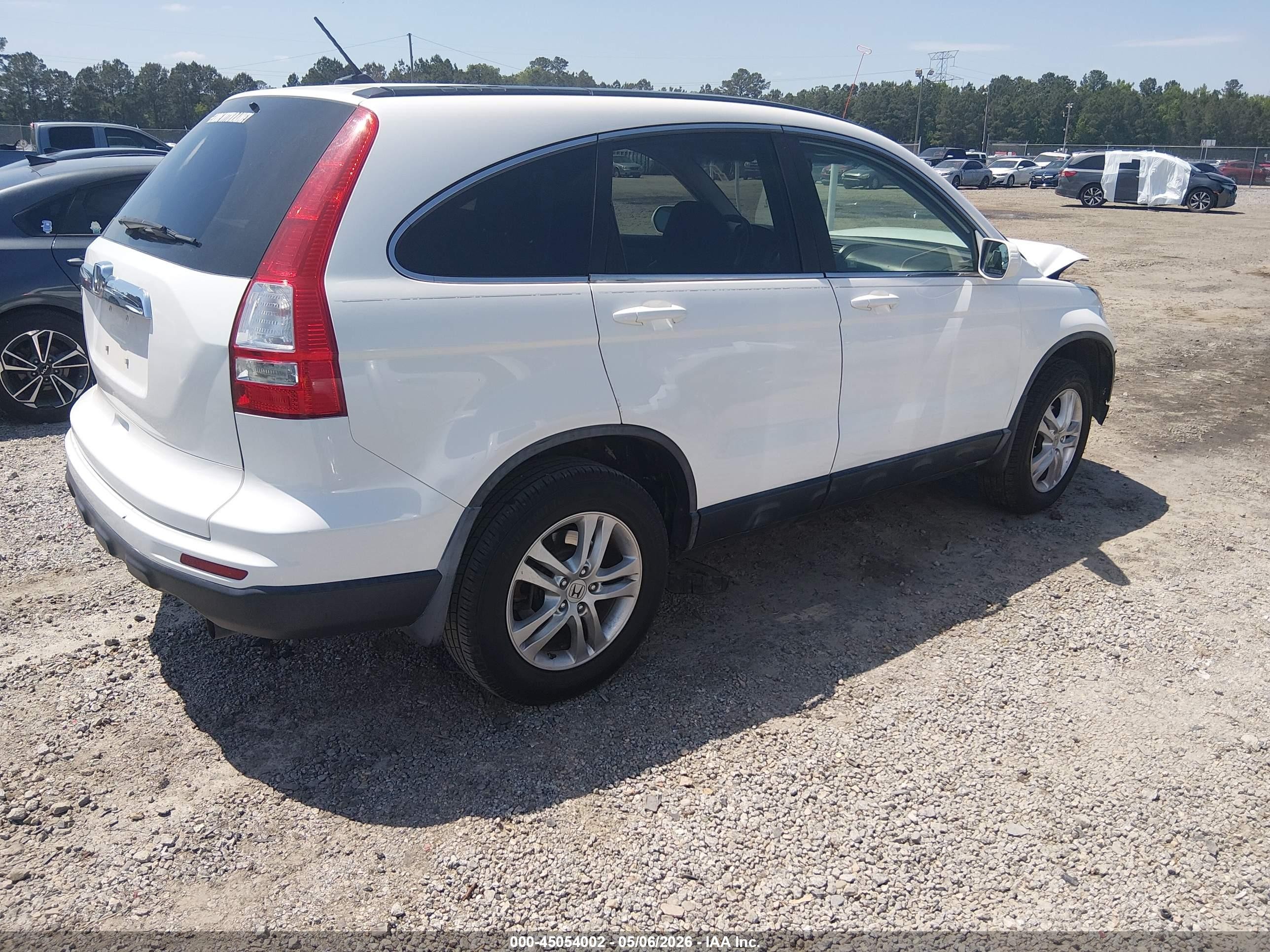 2010 Honda Cr-v Ex-l White vin: 5J6RE3H70AL026894