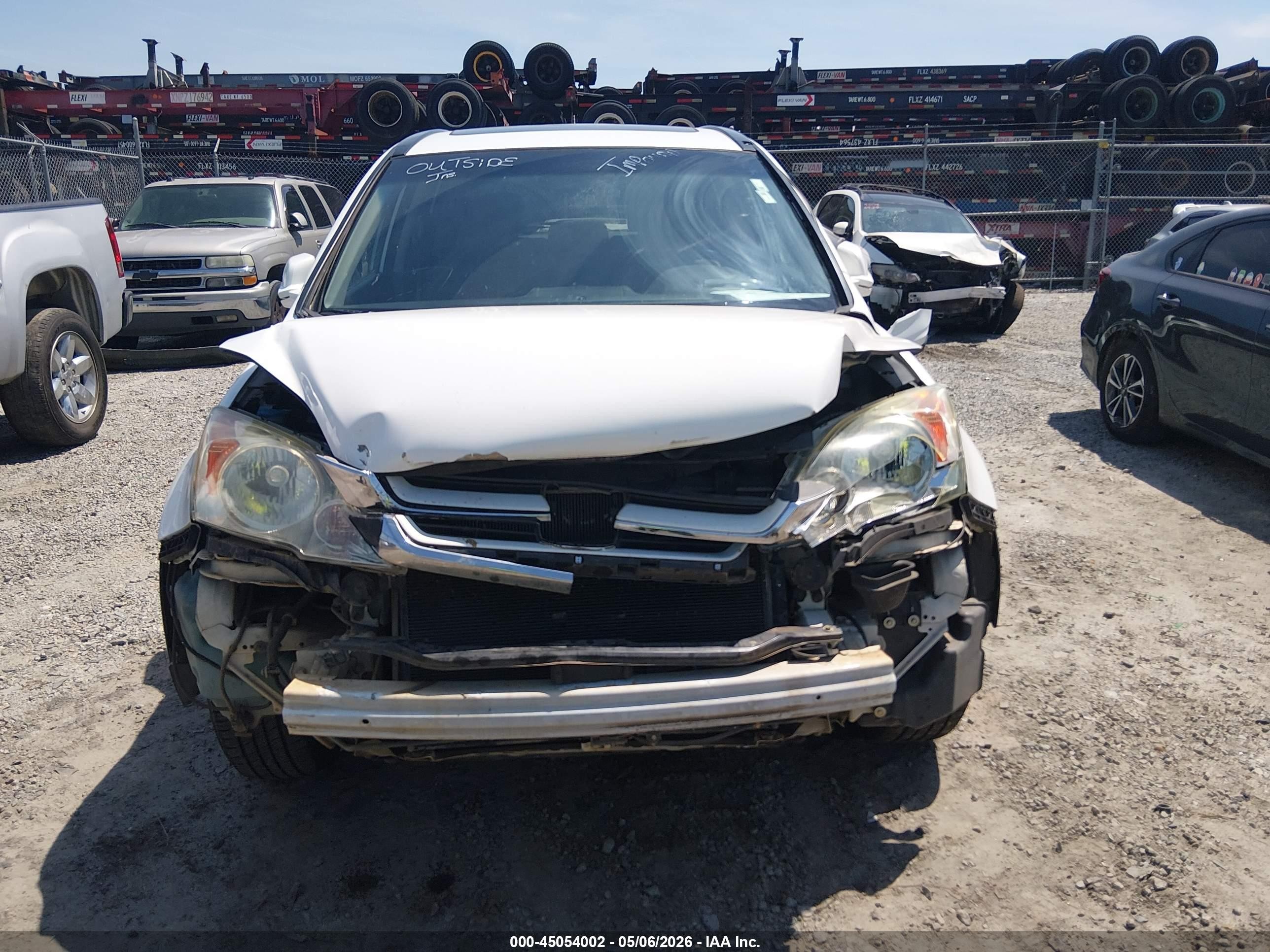 2010 Honda Cr-v Ex-l White vin: 5J6RE3H70AL026894