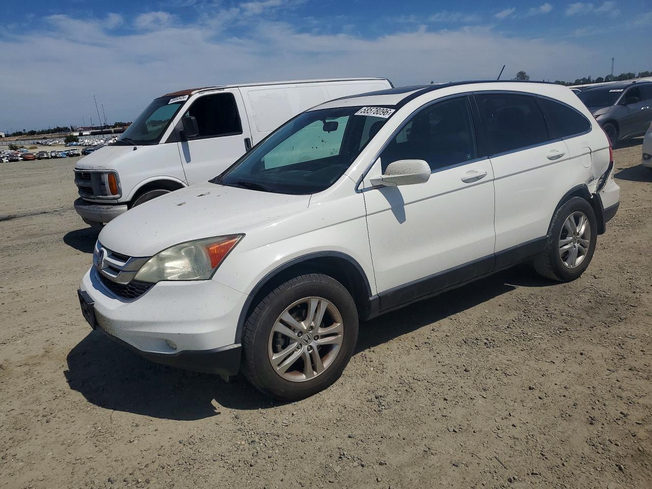 2010 Honda Cr-v Exl White vin: 5J6RE3H70AL033733