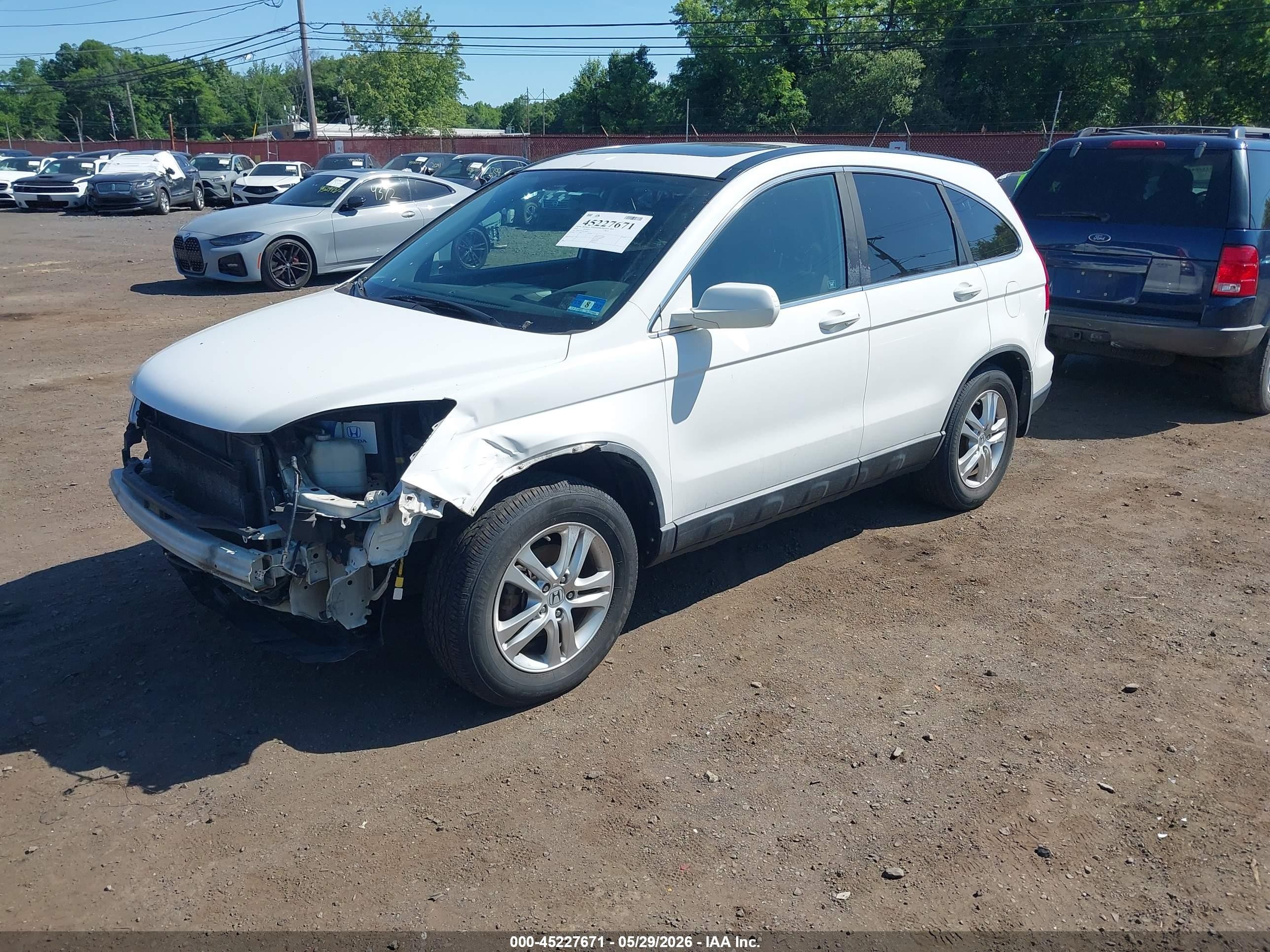 2010 Honda Cr-v Ex-l Белый vin: 5J6RE3H70AL046823