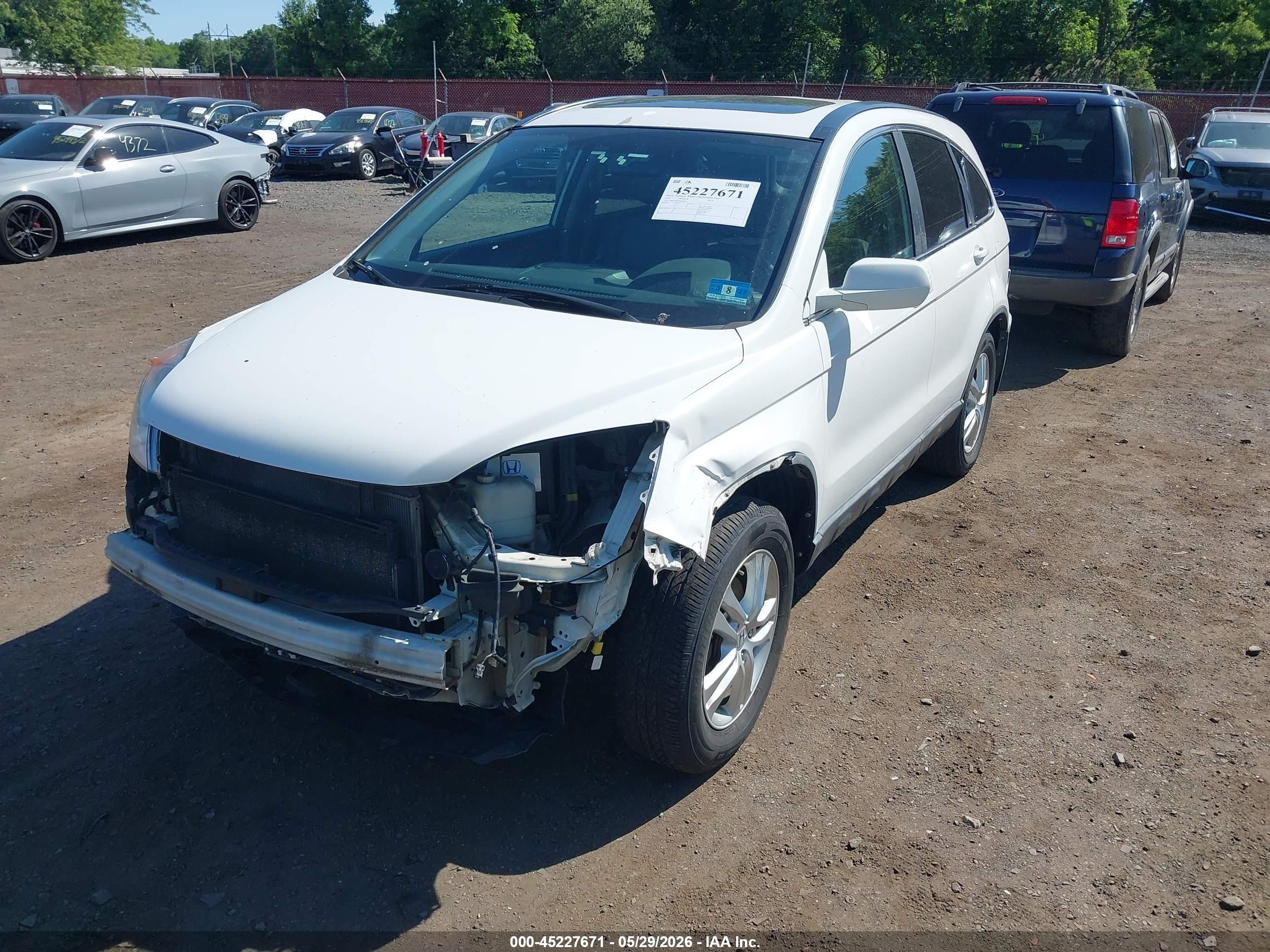 2010 Honda Cr-v Ex-l Белый vin: 5J6RE3H70AL046823