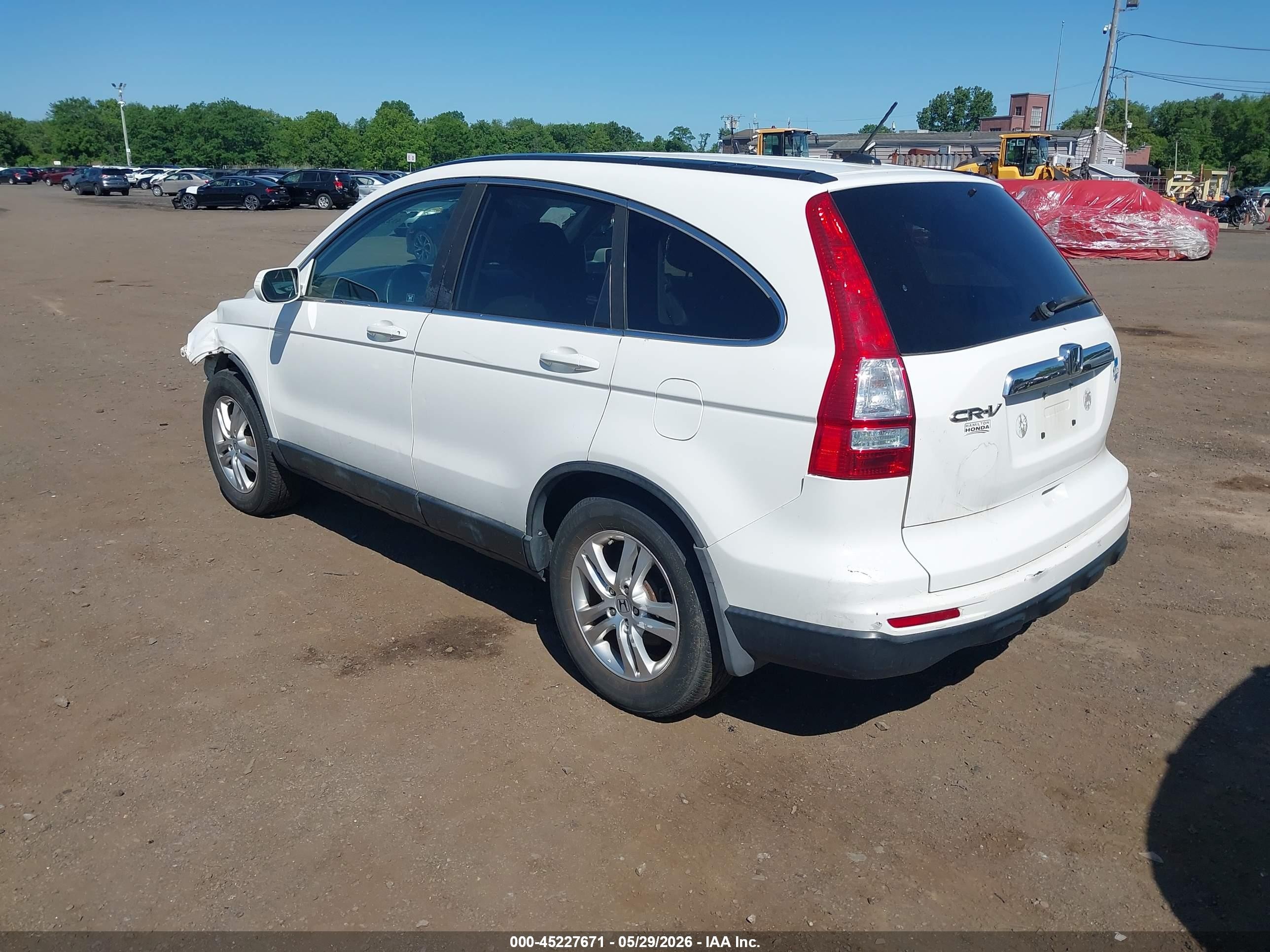 2010 Honda Cr-v Ex-l Белый vin: 5J6RE3H70AL046823