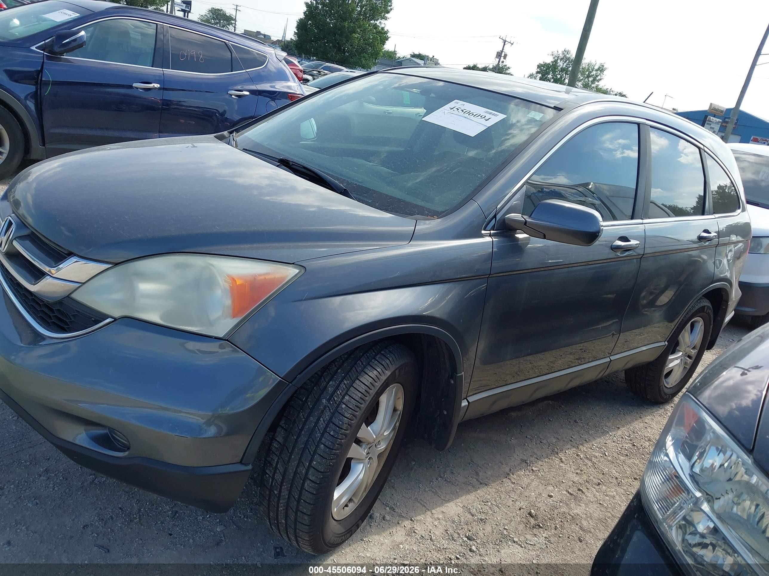 2011 Honda Cr-v Ex-l Gray vin: 5J6RE3H70BL025987