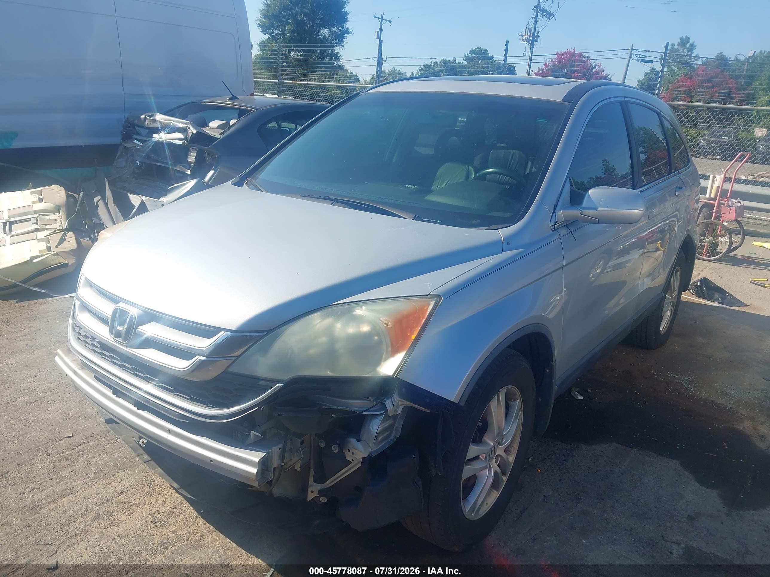 2010 Honda Cr-v Ex-l Silver vin: 5J6RE3H71AL035085