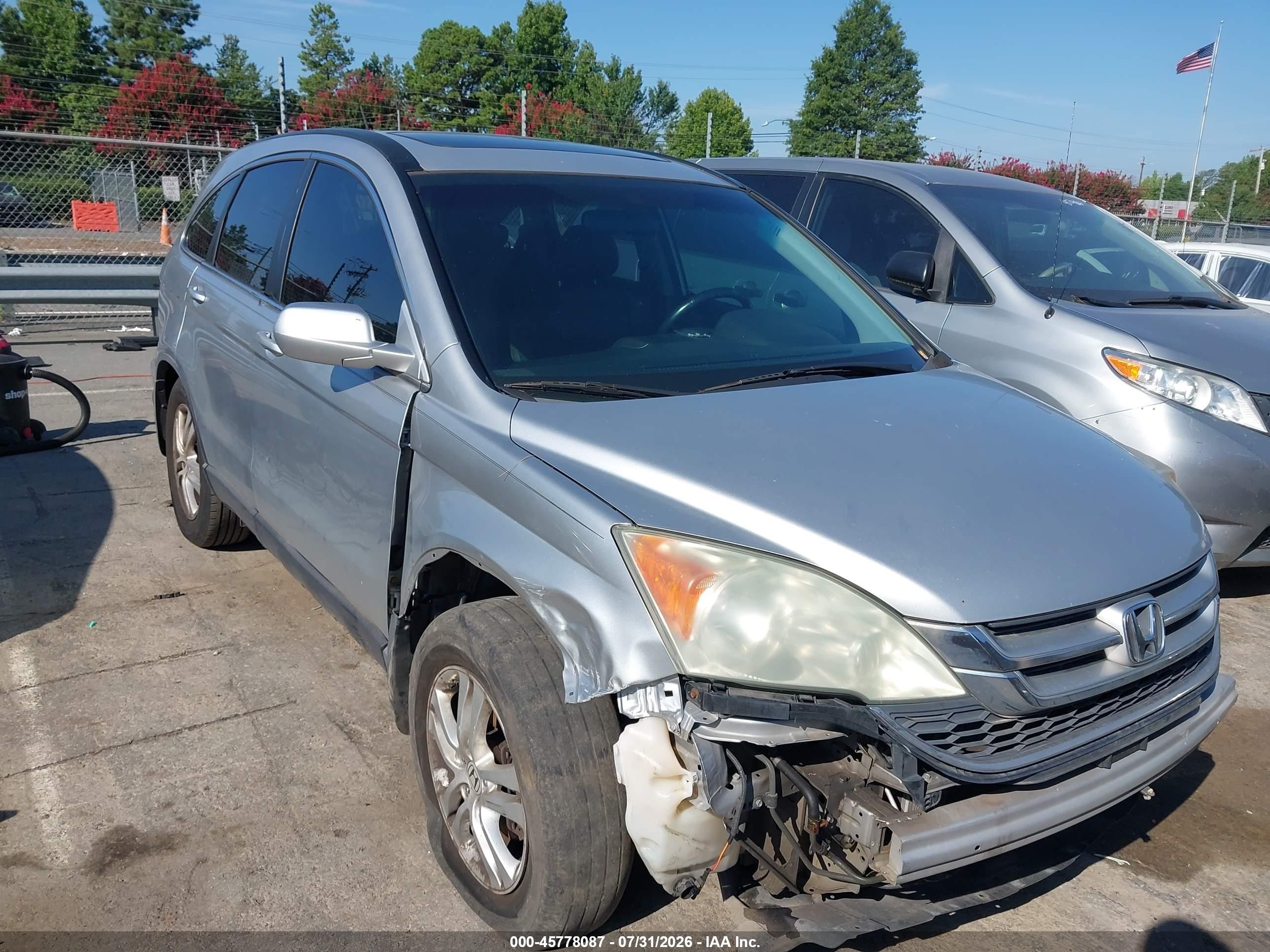 2010 Honda Cr-v Ex-l Silver vin: 5J6RE3H71AL035085