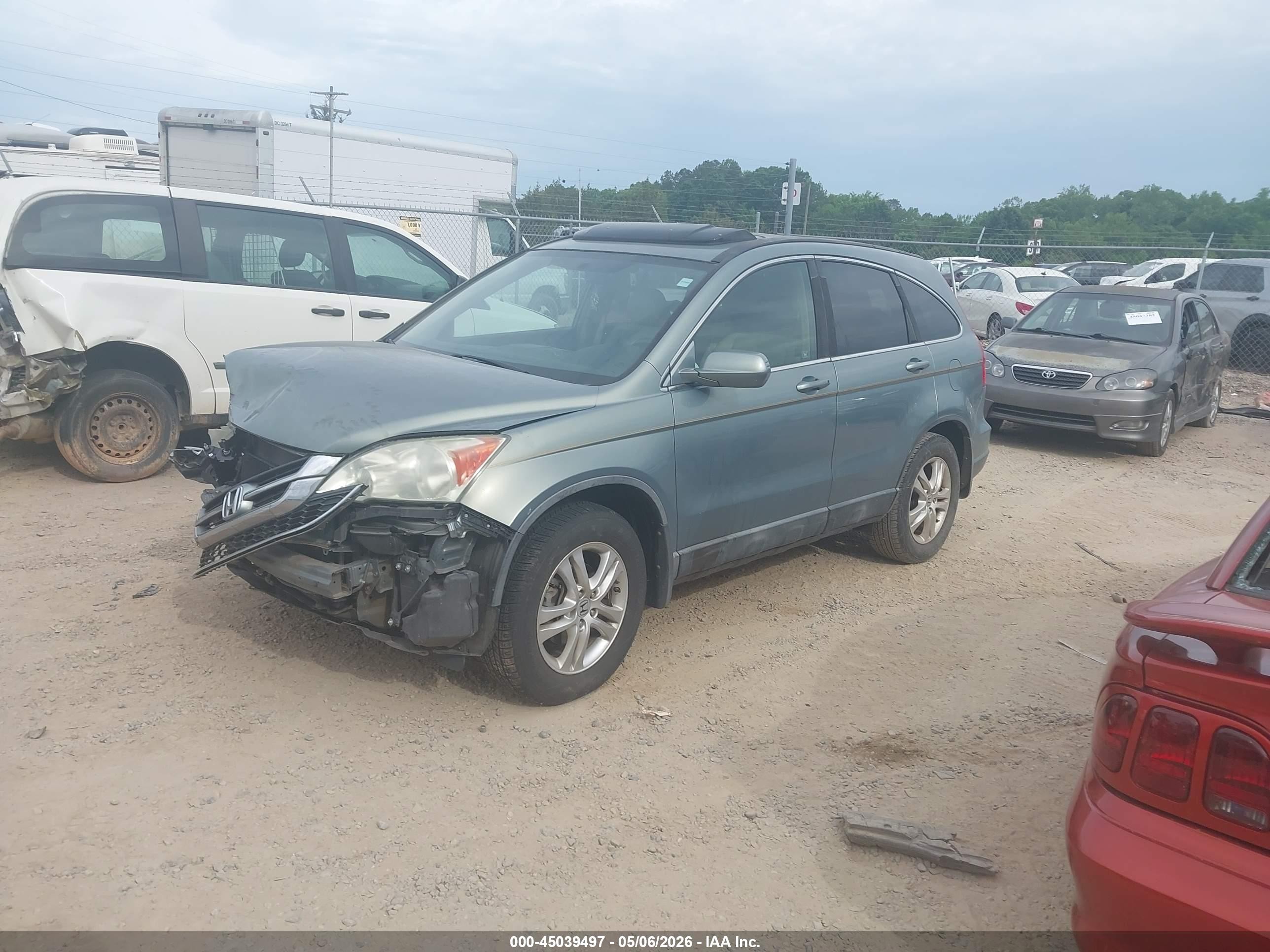 2010 Honda Cr-v Ex-l Зеленый vin: 5J6RE3H71AL045048