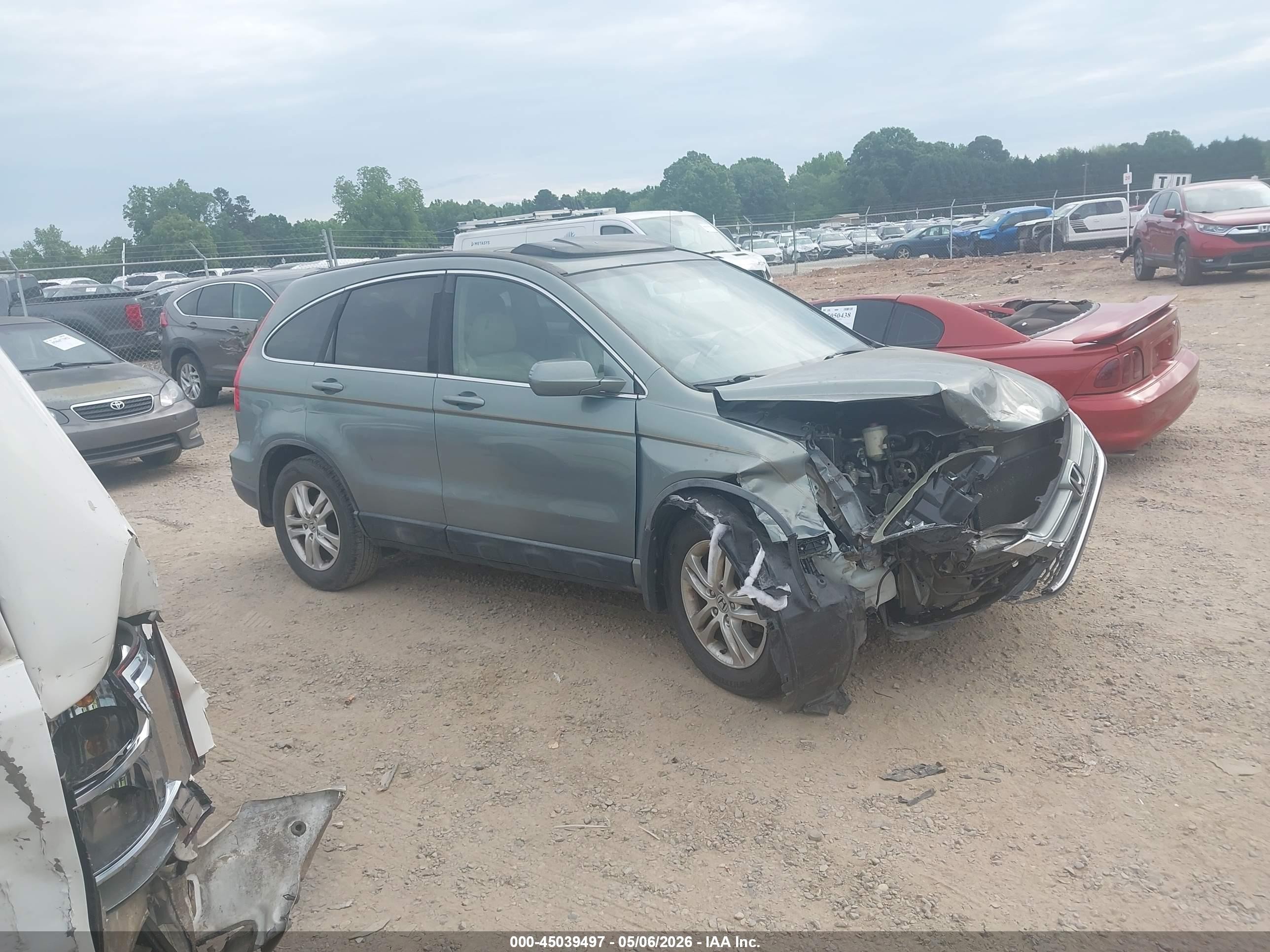 2010 Honda Cr-v Ex-l Зеленый vin: 5J6RE3H71AL045048