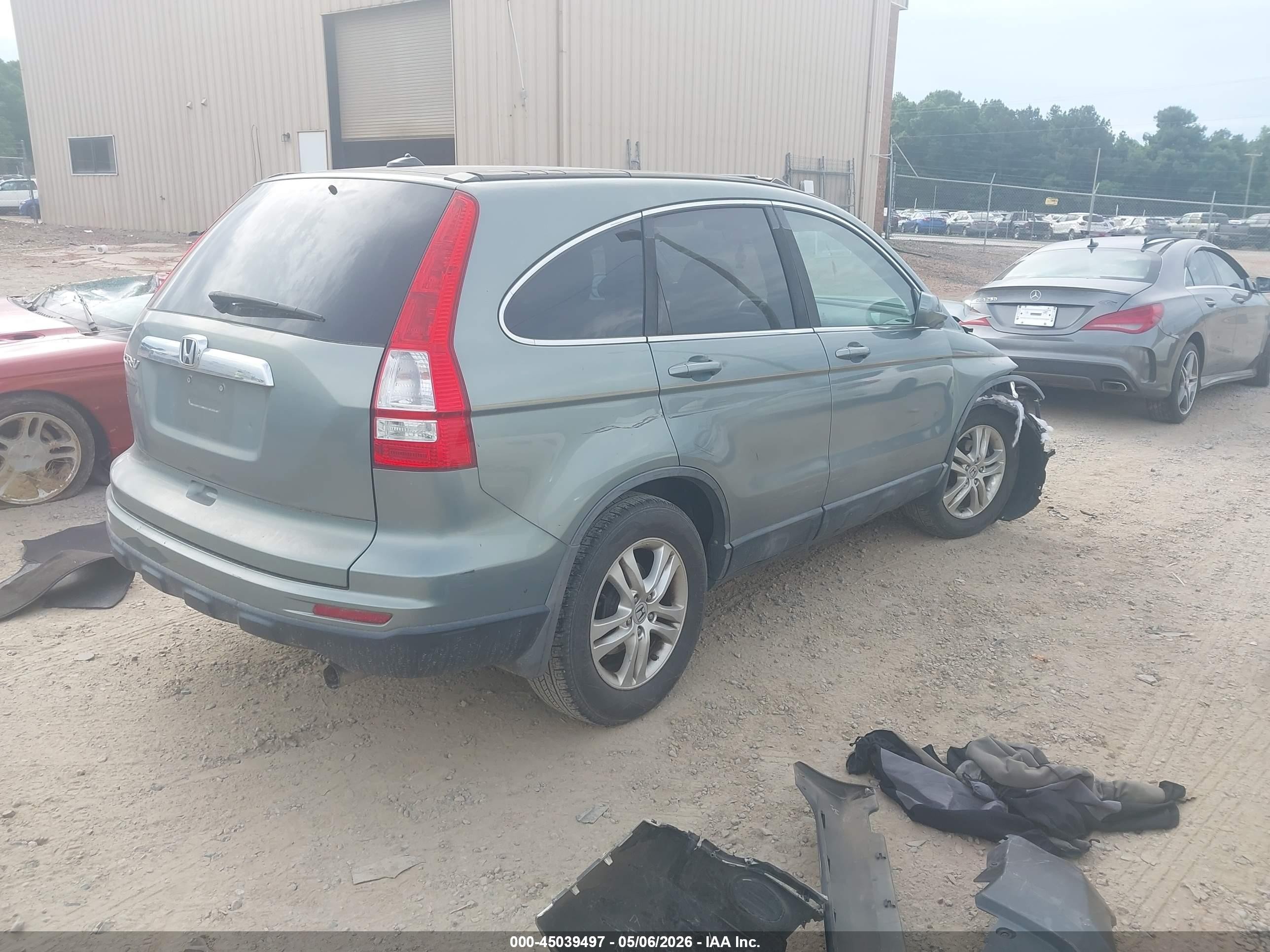 2010 Honda Cr-v Ex-l Зеленый vin: 5J6RE3H71AL045048