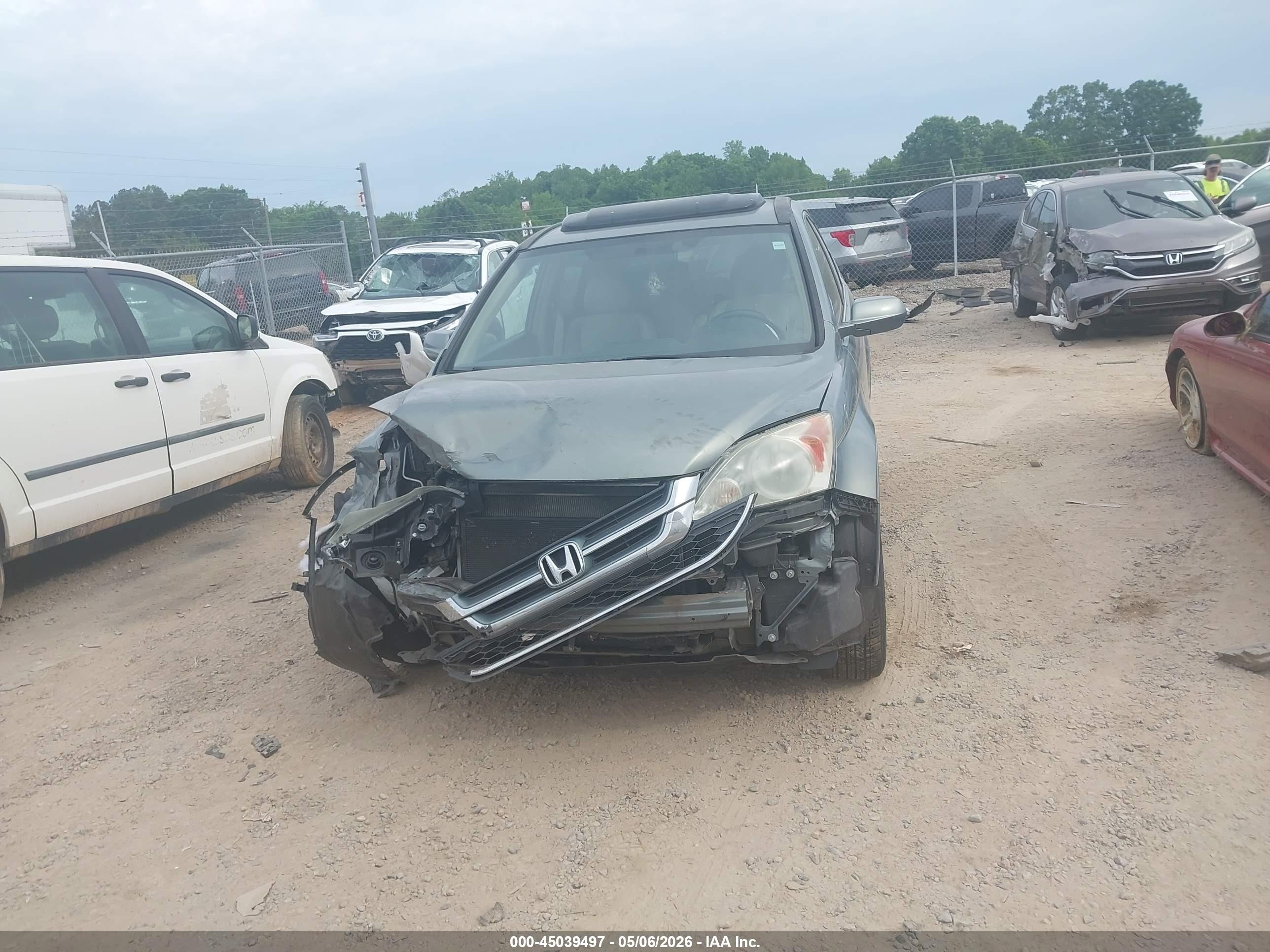 2010 Honda Cr-v Ex-l Зеленый vin: 5J6RE3H71AL045048