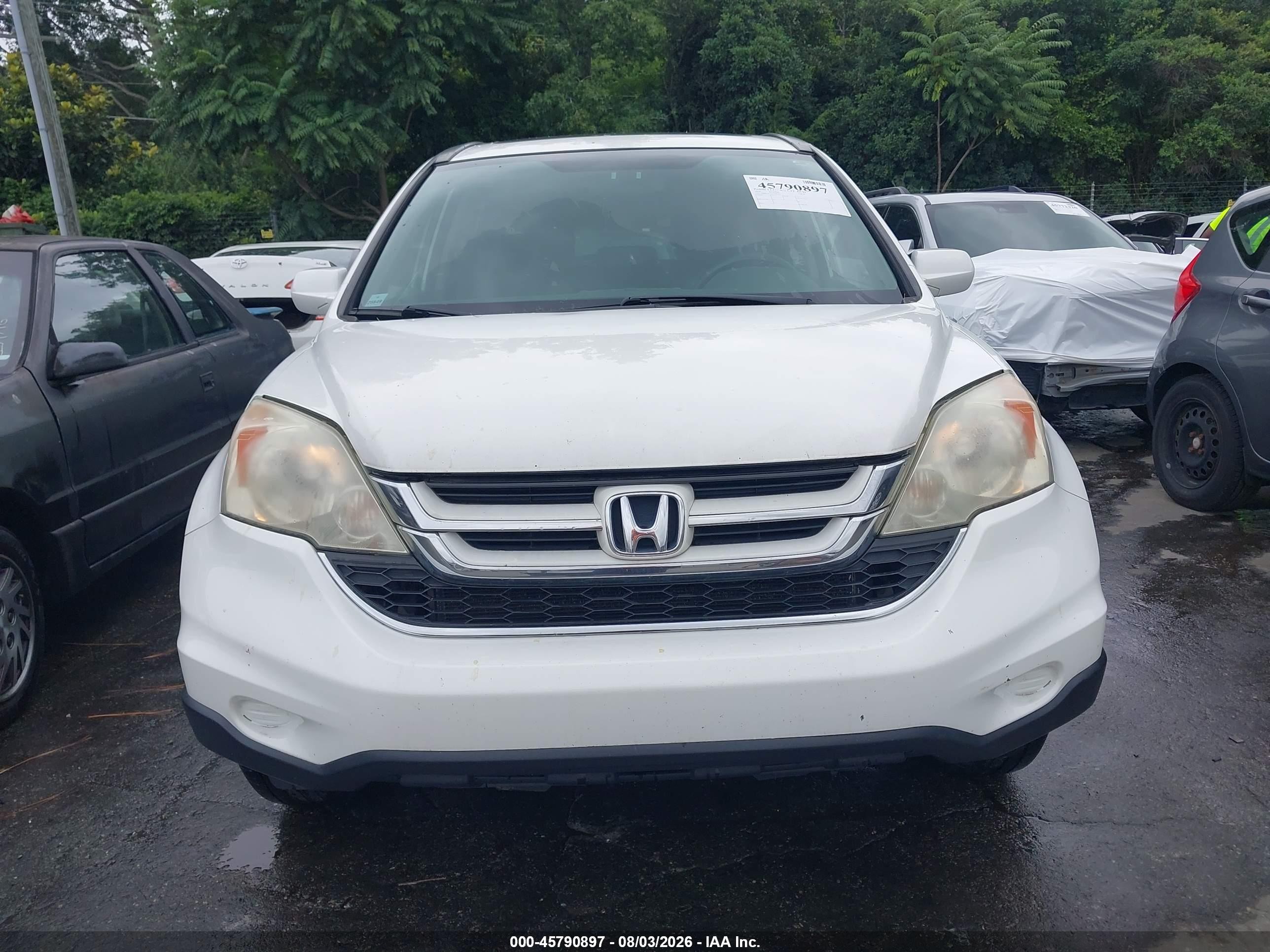 2010 Honda Cr-v Ex-l White vin: 5J6RE3H72AL009725
