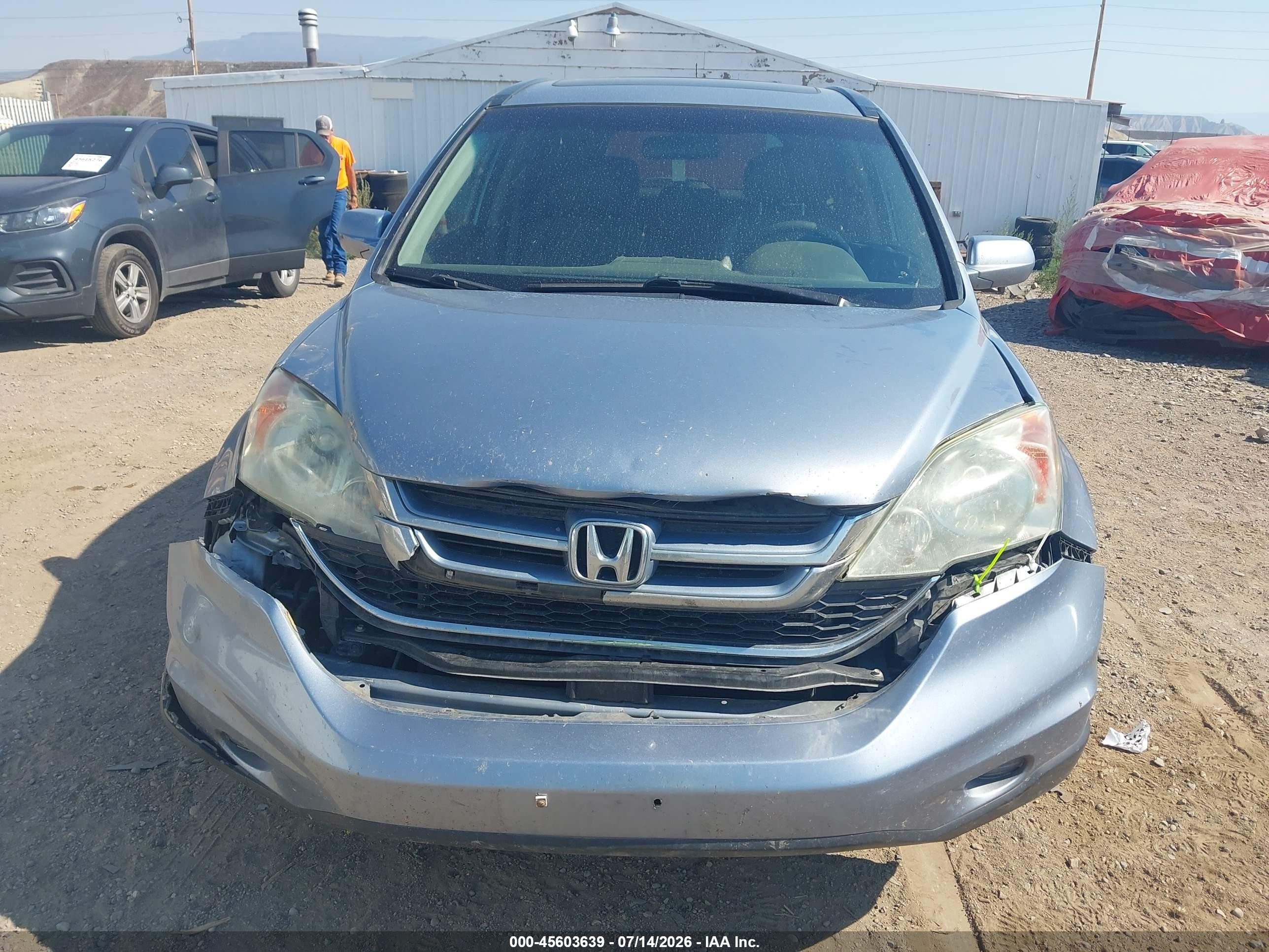 2010 Honda Cr-v Ex-l Blue vin: 5J6RE3H72AL023835