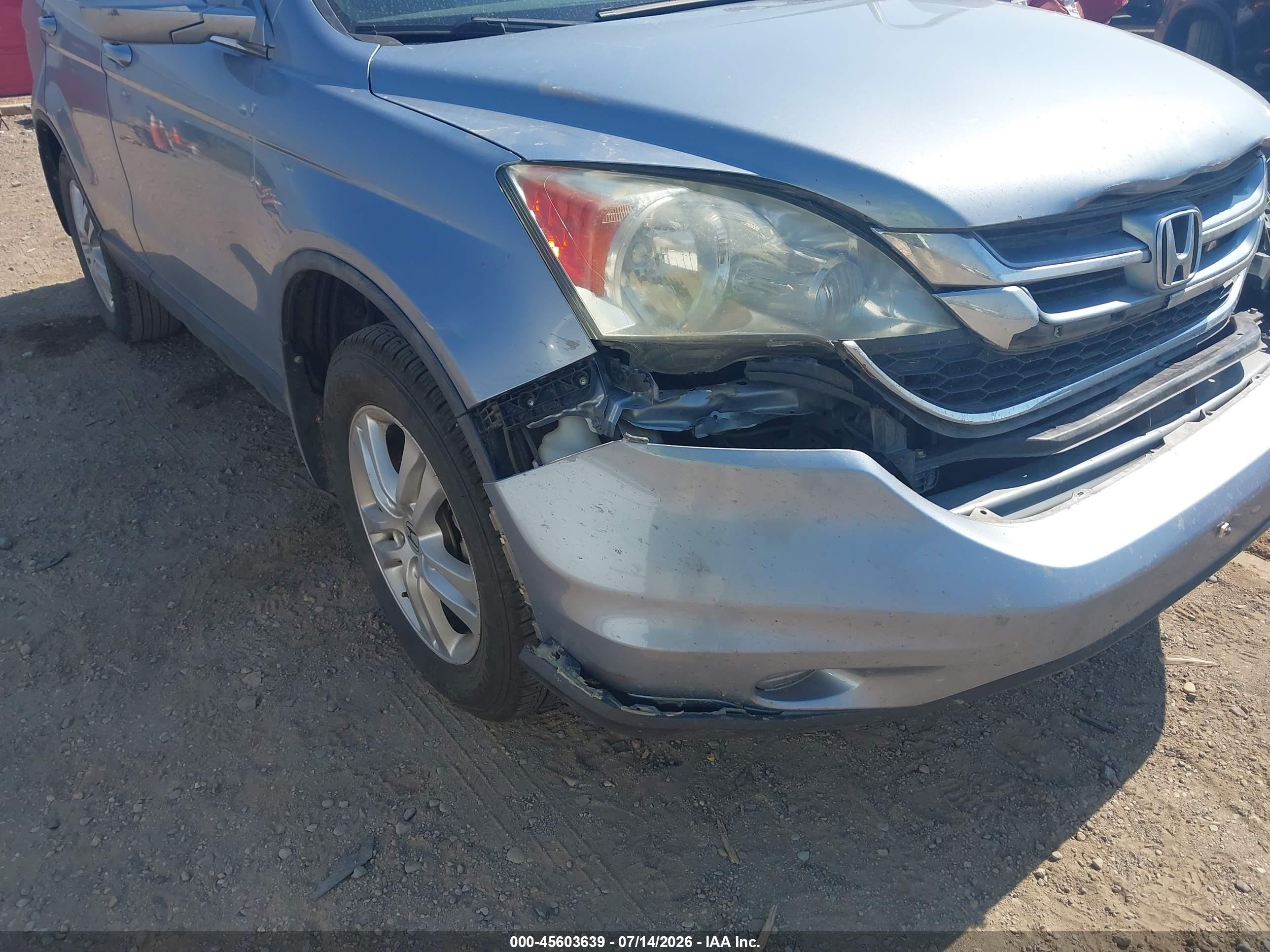 2010 Honda Cr-v Ex-l Blue vin: 5J6RE3H72AL023835
