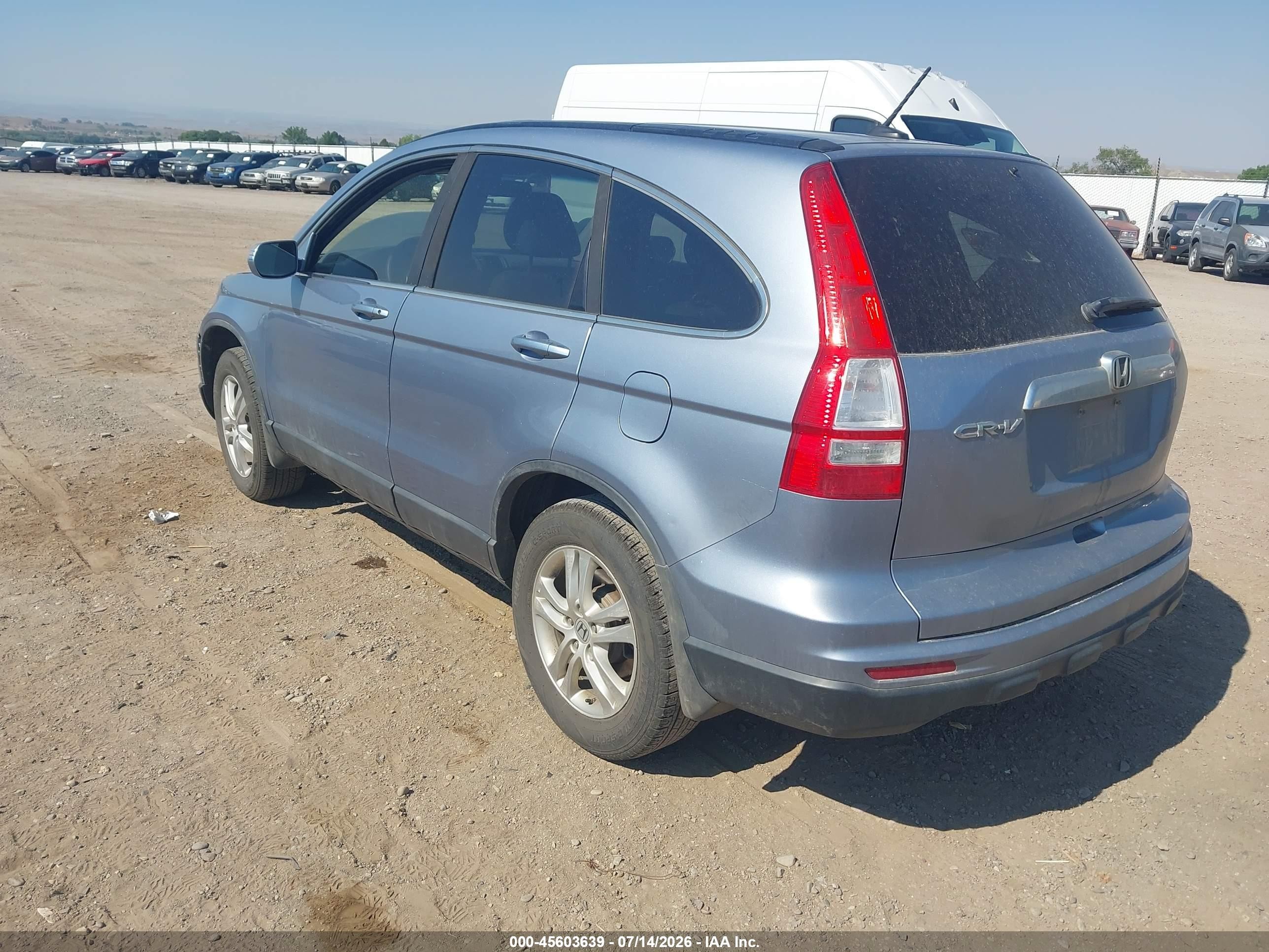 2010 Honda Cr-v Ex-l Blue vin: 5J6RE3H72AL023835