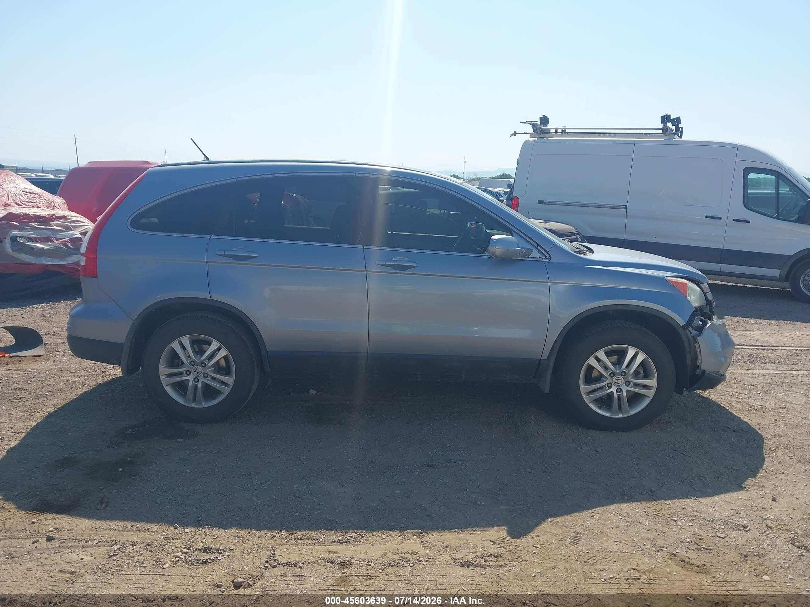 2010 Honda Cr-v Ex-l Blue vin: 5J6RE3H72AL023835