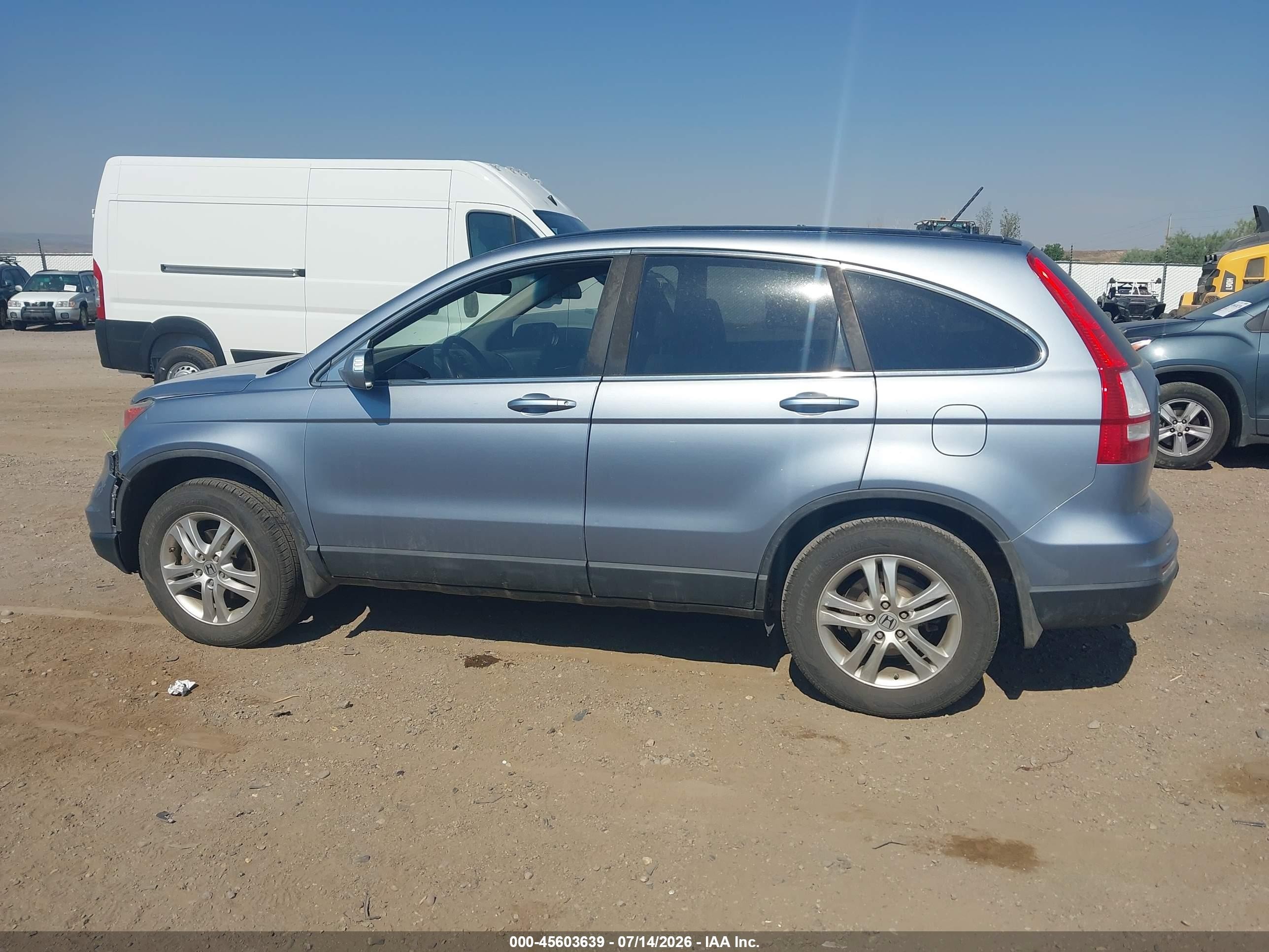 2010 Honda Cr-v Ex-l Blue vin: 5J6RE3H72AL023835