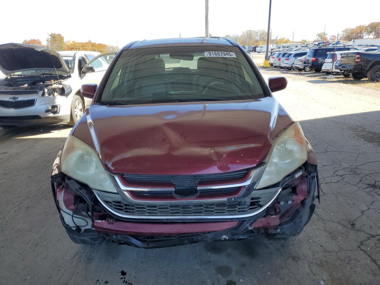 2010 Honda Cr-v Exl Red vin: 5J6RE3H72AL049920