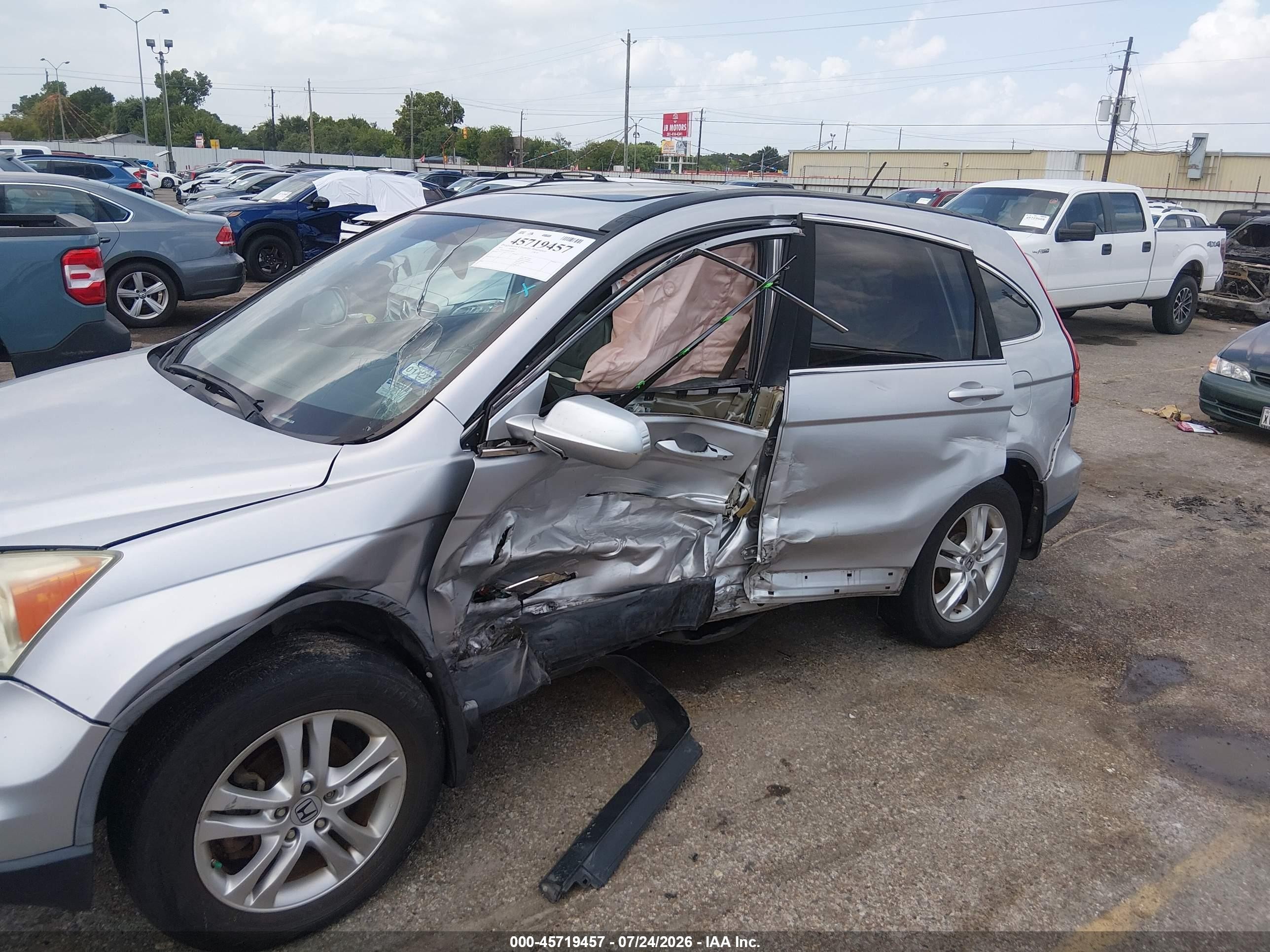 2011 Honda Cr-v Ex-l Серебряный vin: 5J6RE3H72BL014814