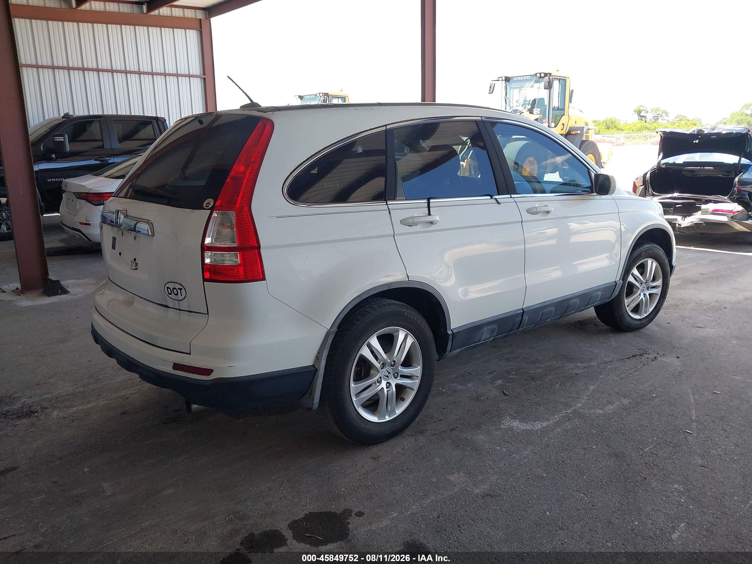 2011 Honda Cr-v Ex-l White vin: 5J6RE3H72BL015882