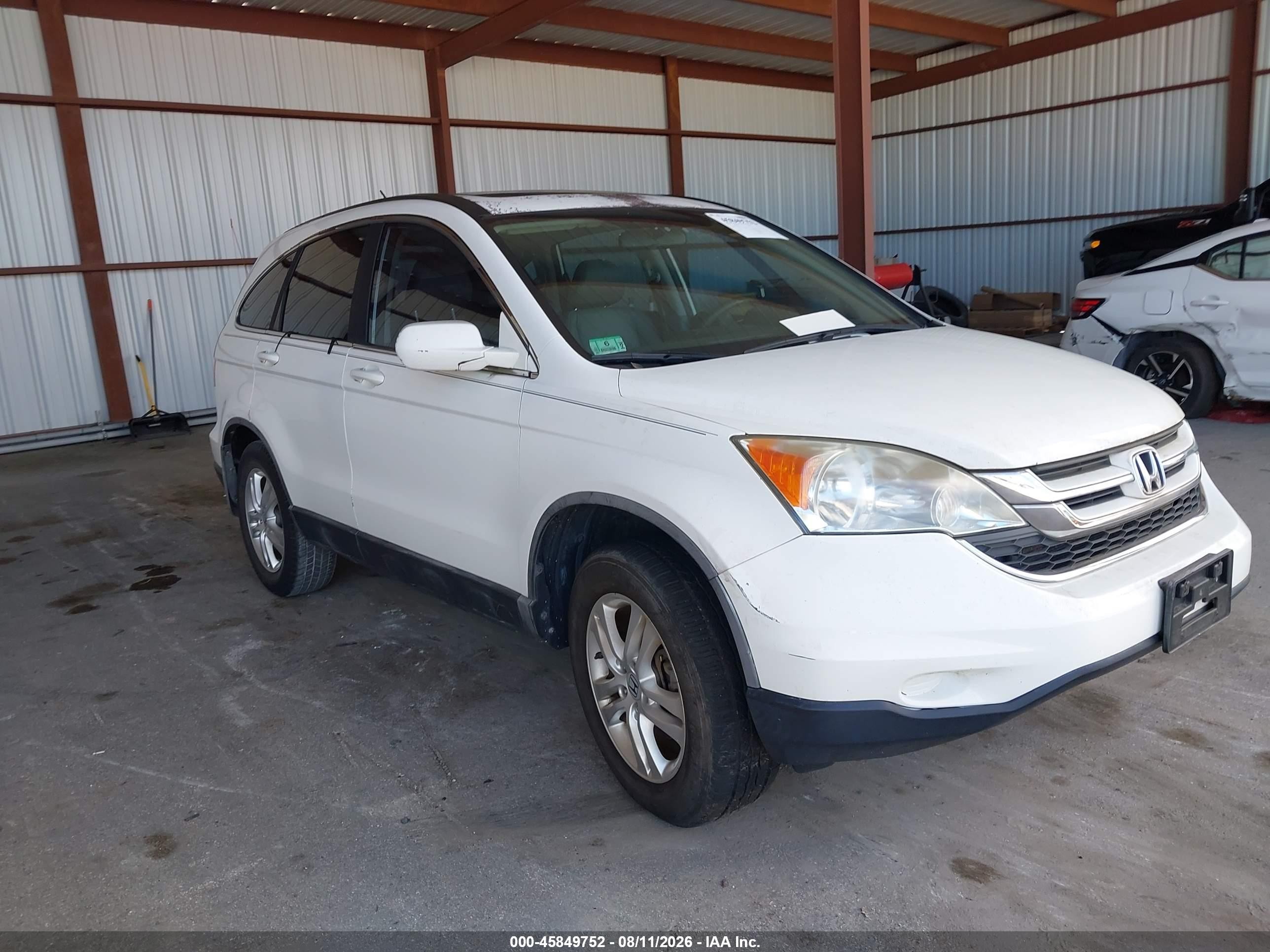 2011 Honda Cr-v Ex-l White vin: 5J6RE3H72BL015882