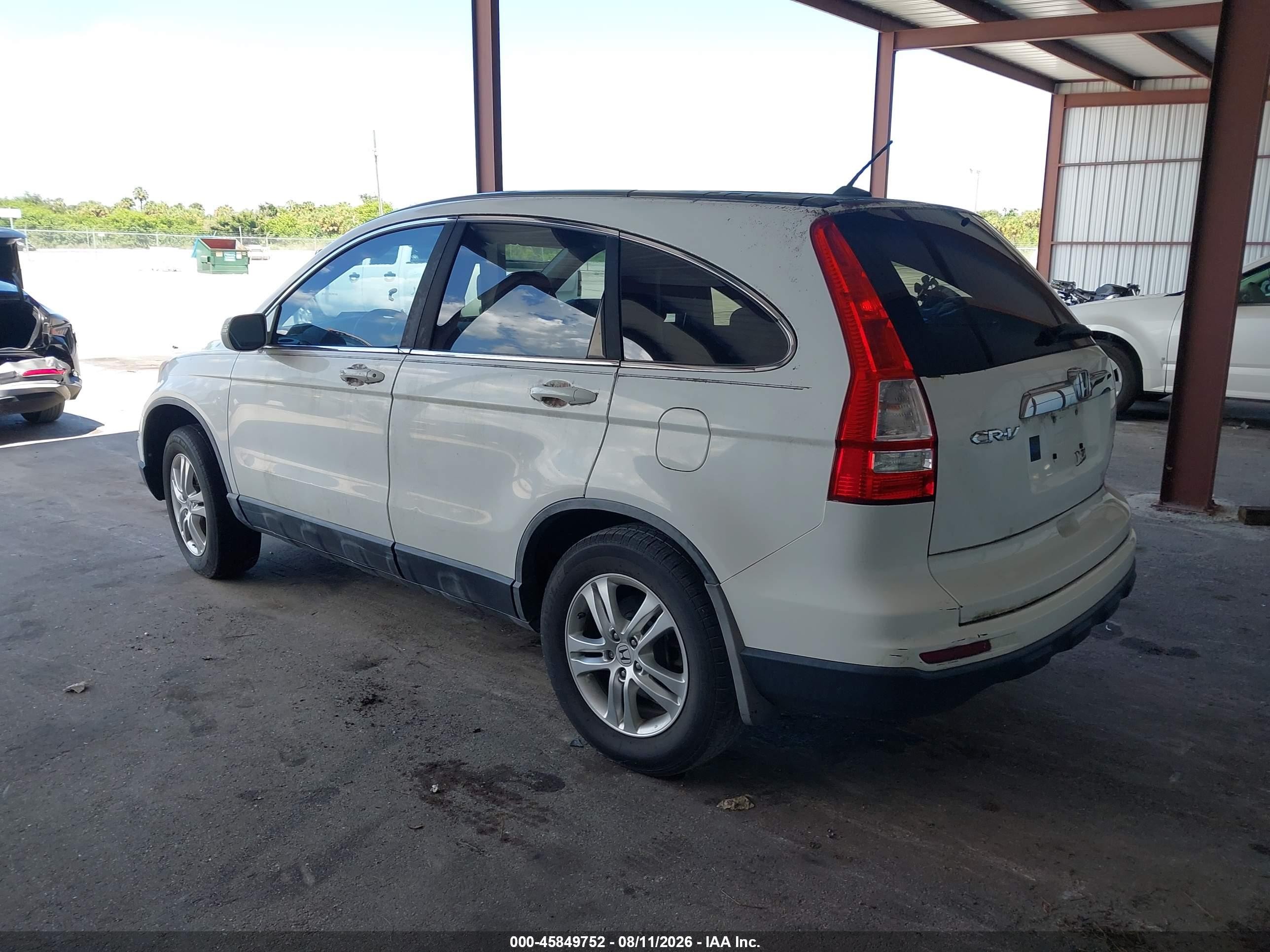 2011 Honda Cr-v Ex-l White vin: 5J6RE3H72BL015882